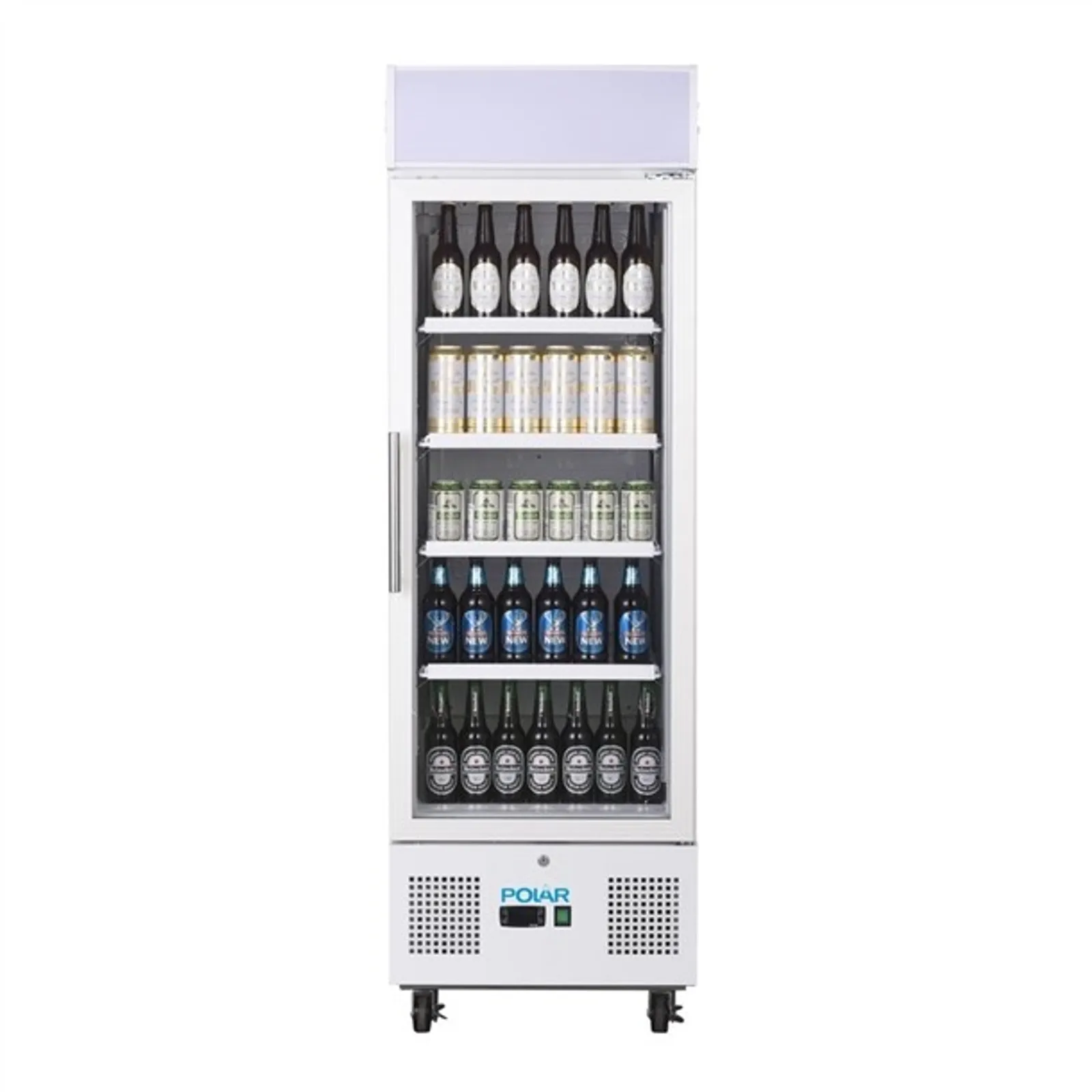 POLAR DM075-A G-Series Upright Display Fridge White 218Ltr