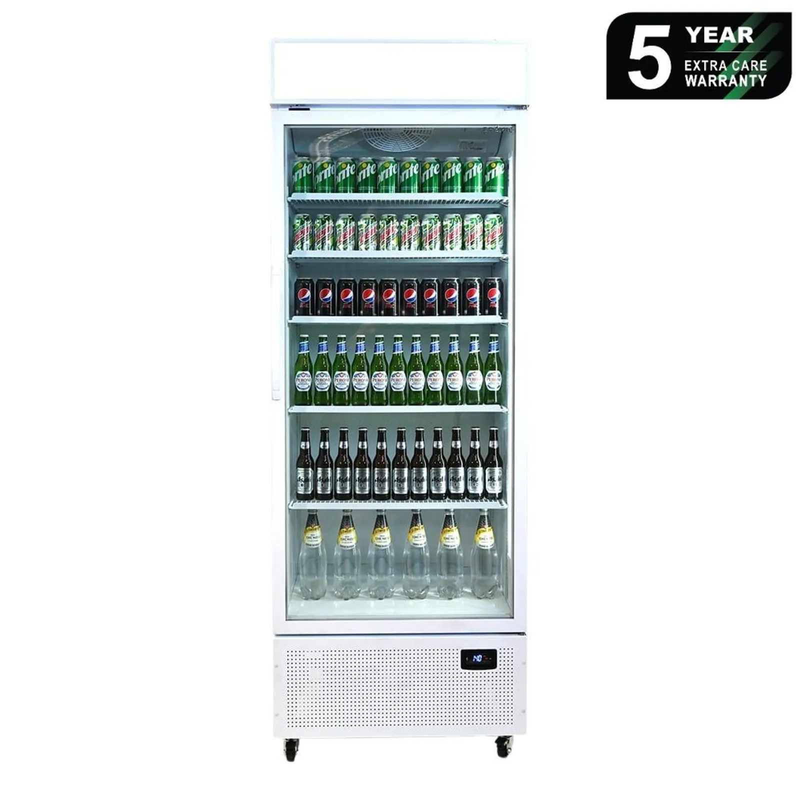 Bromic GM0690LW - Upright Display Fridge - 659L - 1 Door - Flat Glass - Lighbox
