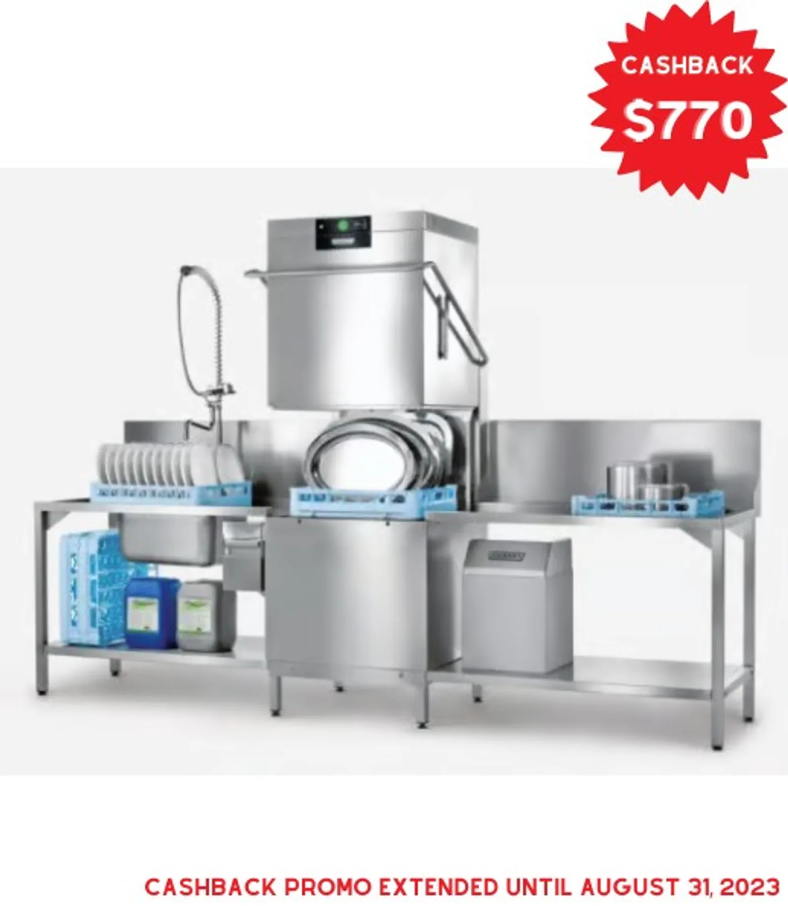 Hobart Premax Wide AUPL-VHL Dishwasher Utensilwasher w/ Vapostop & AutoHood Lift