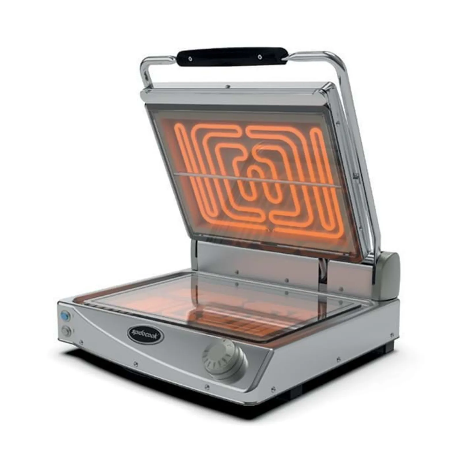 SpidoCook SP010PT Manual Single Contact Grill - Transparent Smooth Surface