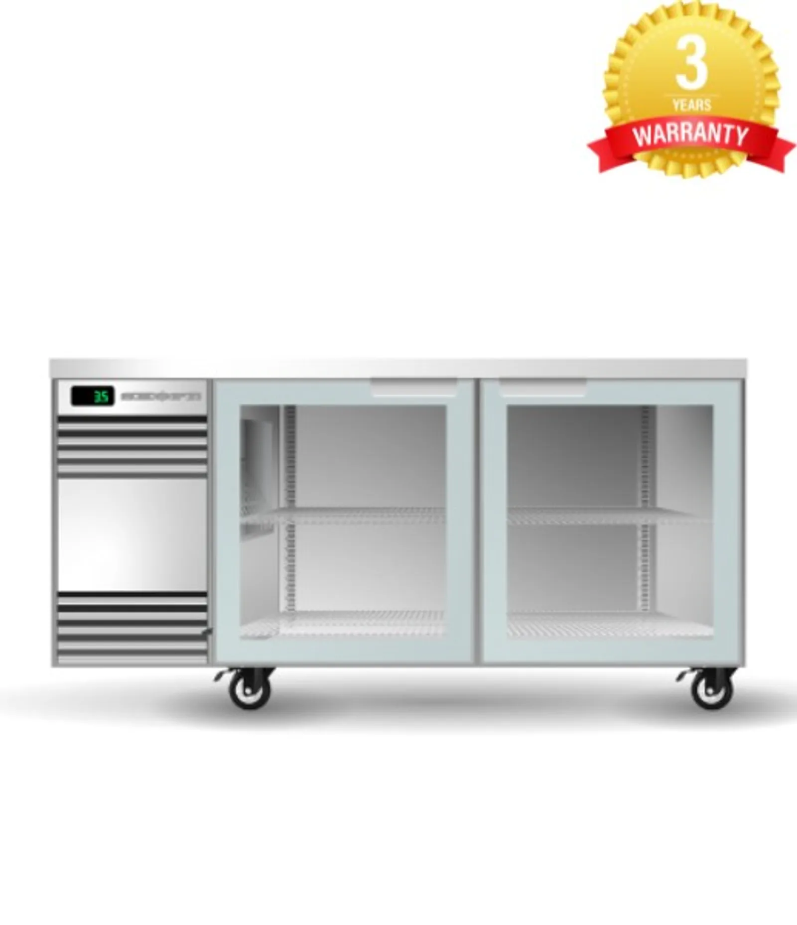 SKOPE SL.2.GSW BackBar 2 Glass Swing Door SlimLine Fridge