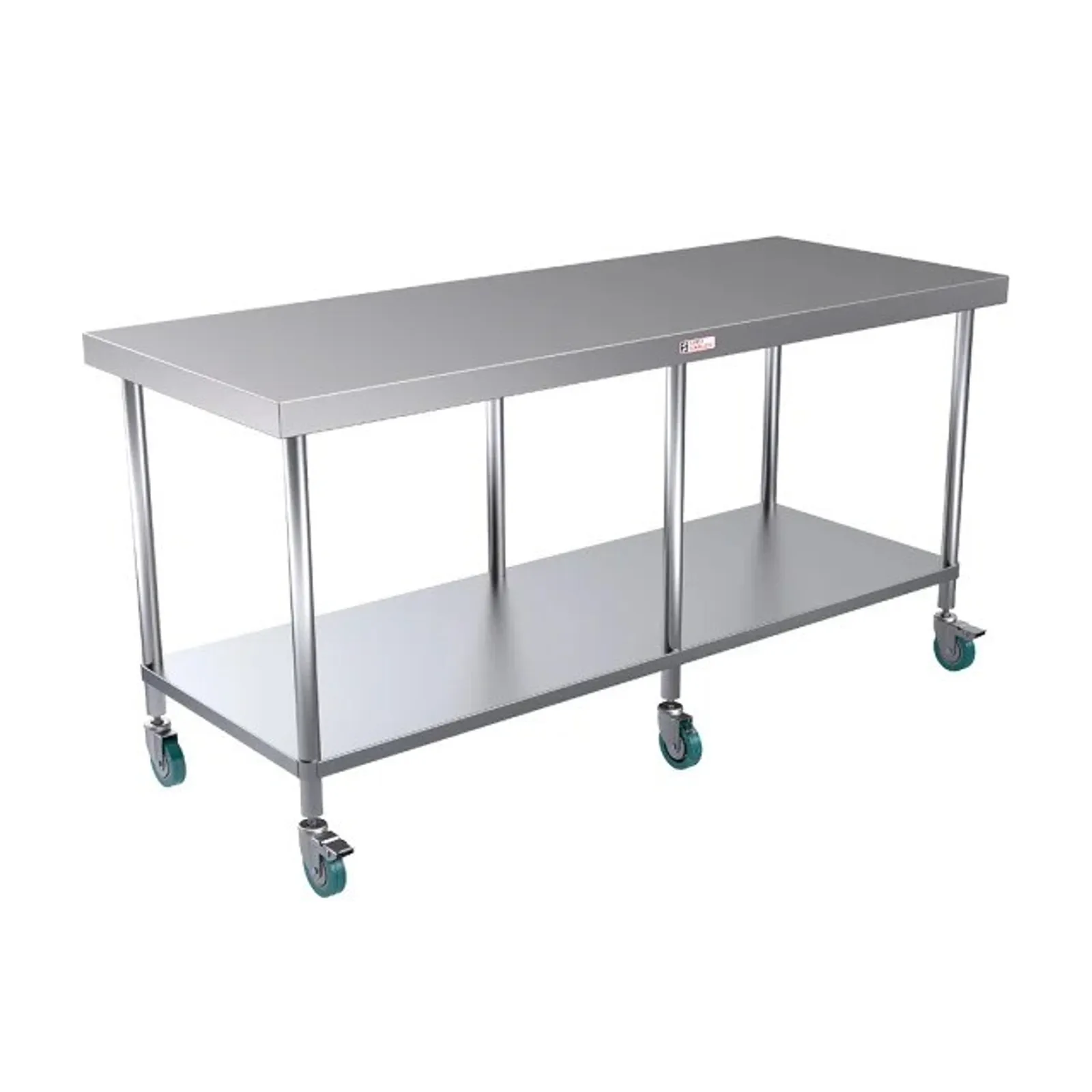 Simply Stainless SS03.7.2100 Mobile Work Bench (700 Series) 700mm deep 2100mm wide