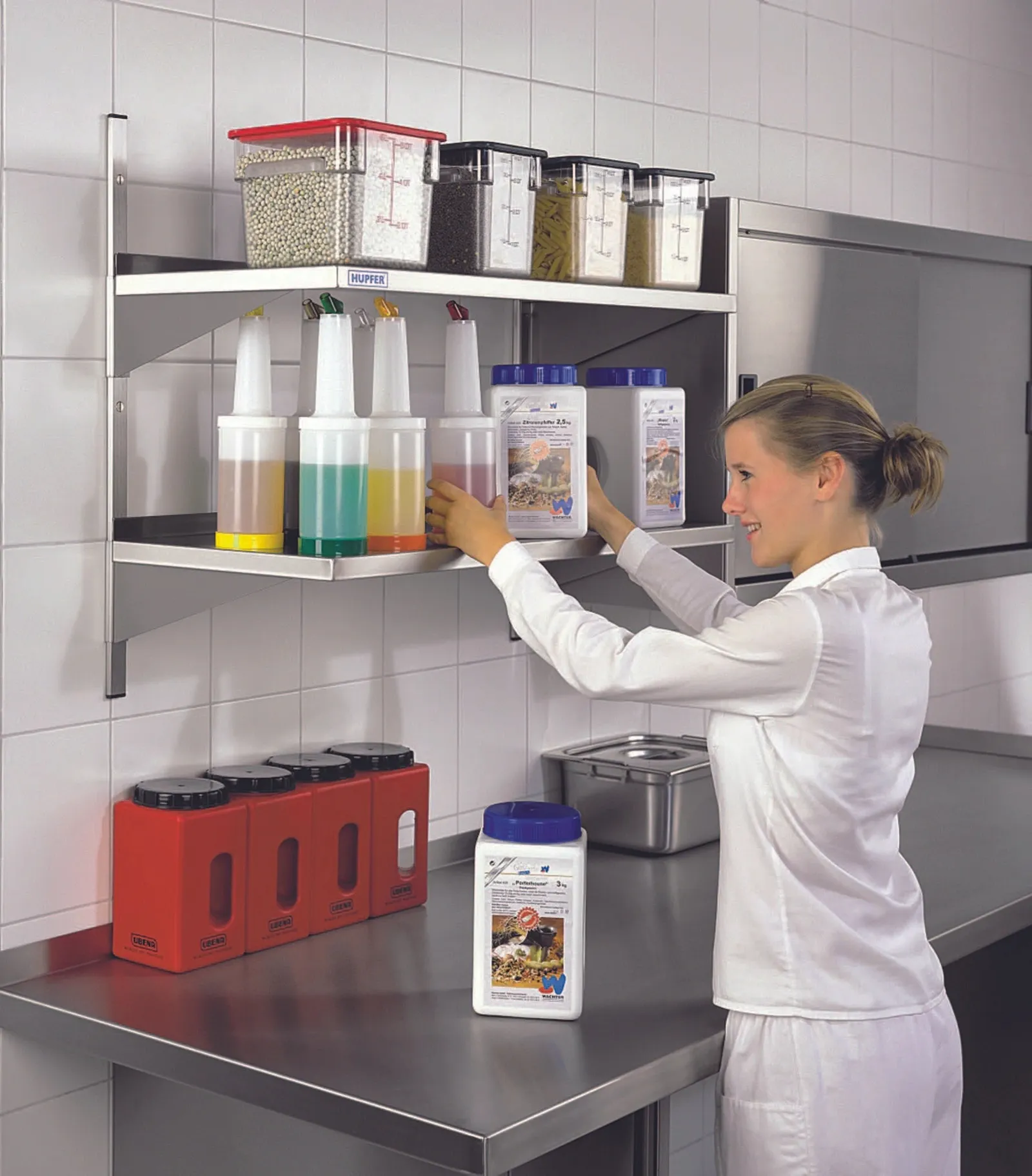 Hupfer AWS-1T Adjustable Wall Shelving - One Tier with Solid Shelf