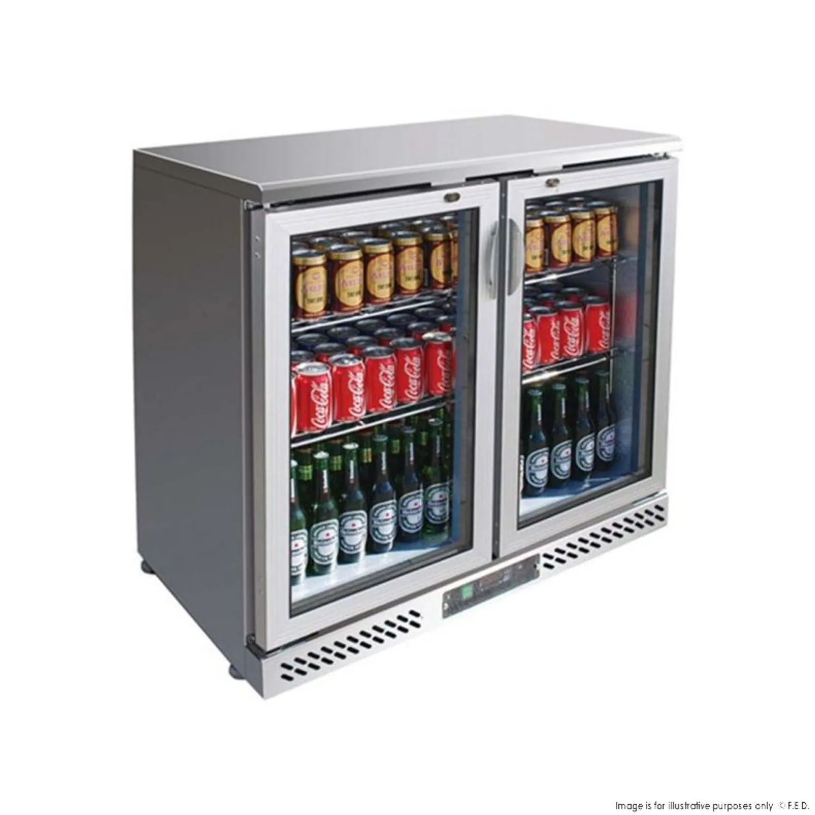 Thermaster SC248SG - Two Door Stainless Steel Bar Cooler
