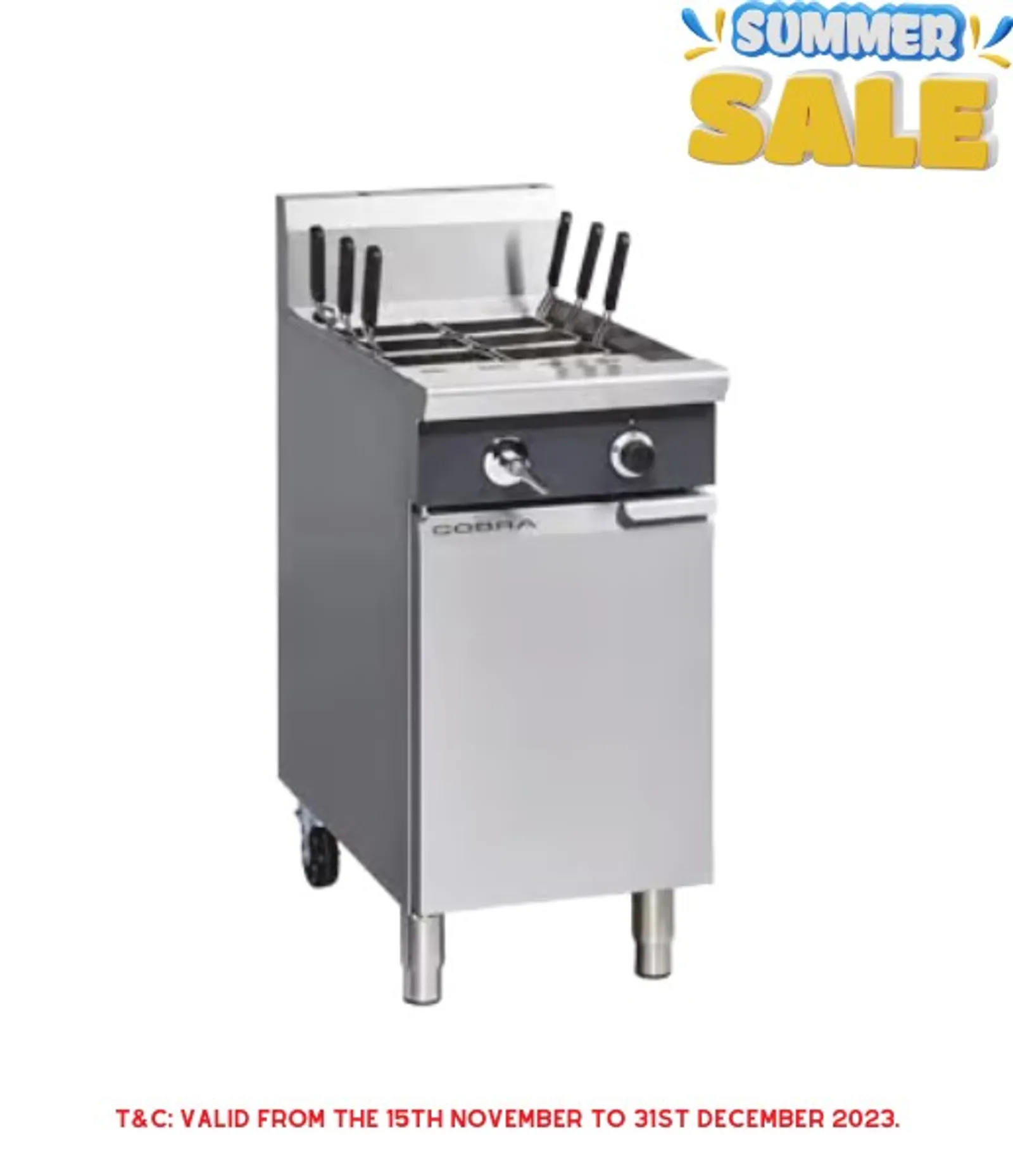 Cobra CP4 - 450mm Single Pan Gas Pasta Cooker