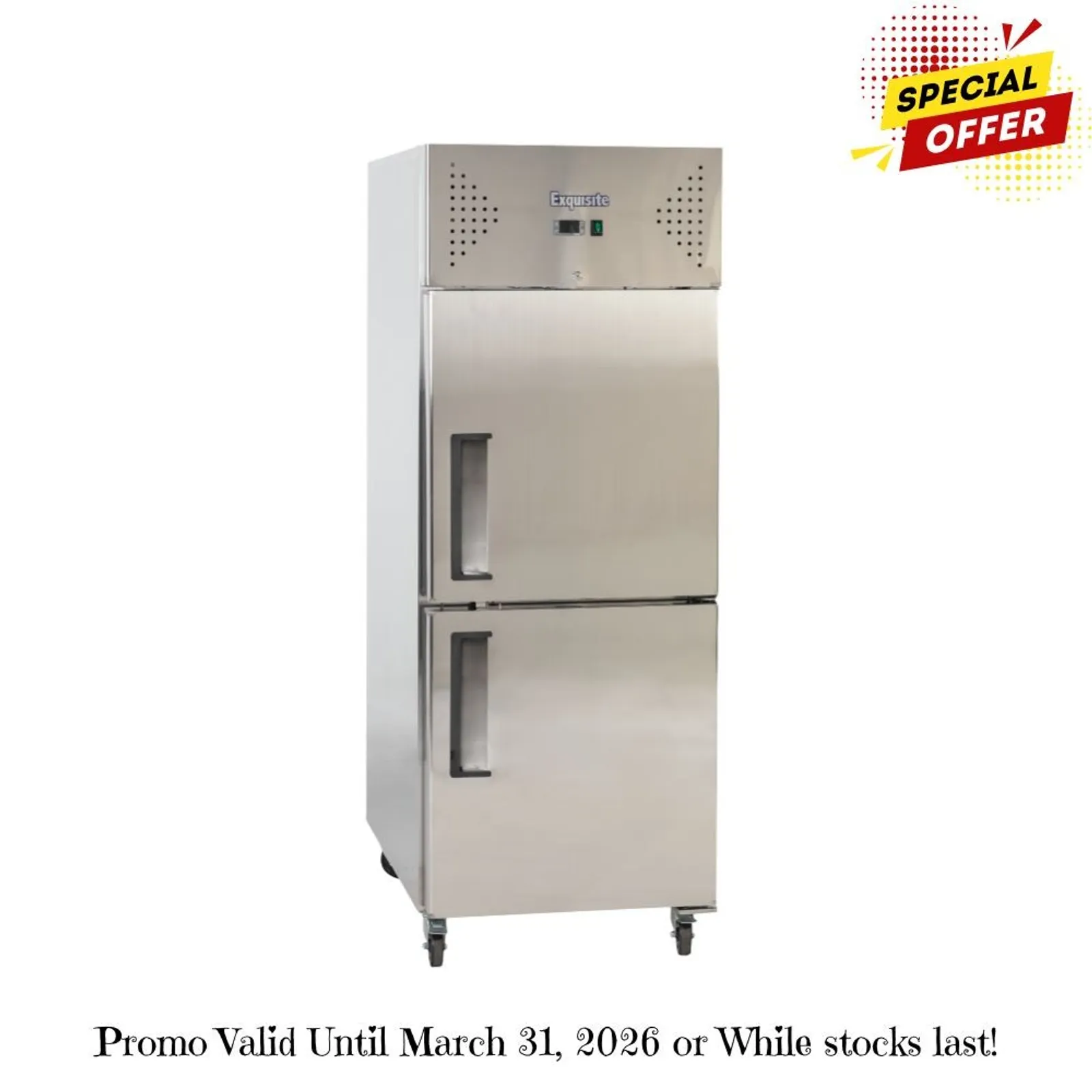 Exquisite GSC652H One Split Solid Door Upright Storage Refrigerators