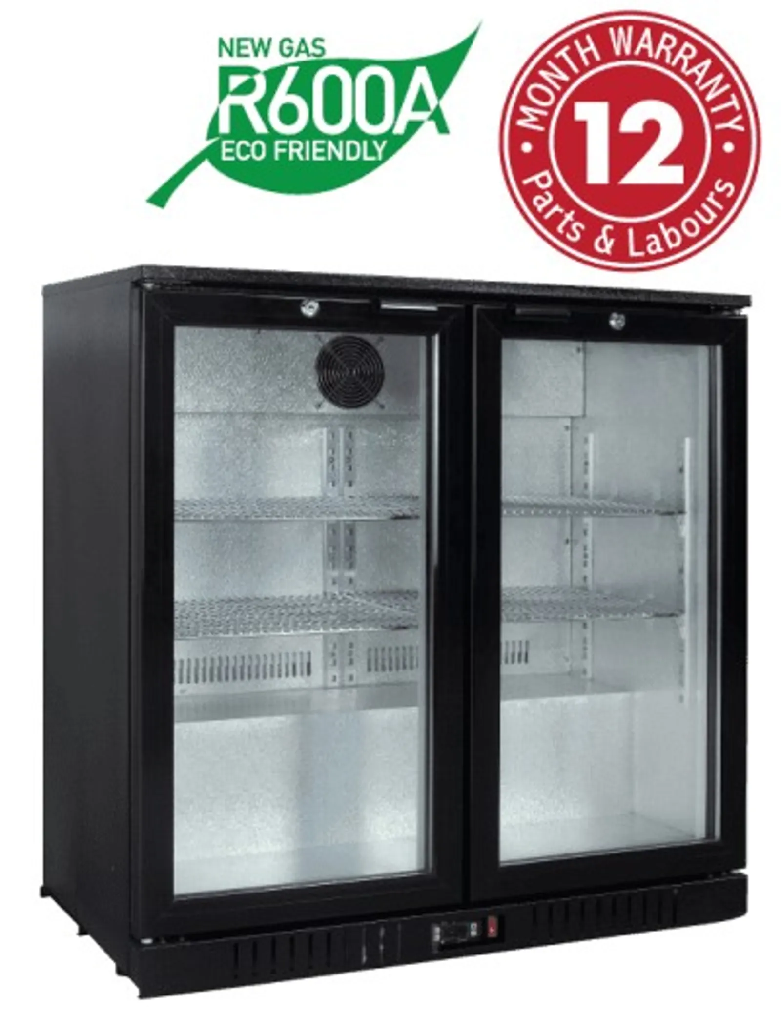 Exquisite UBC210 Two Swing Doors Backbar Display Refrigerators