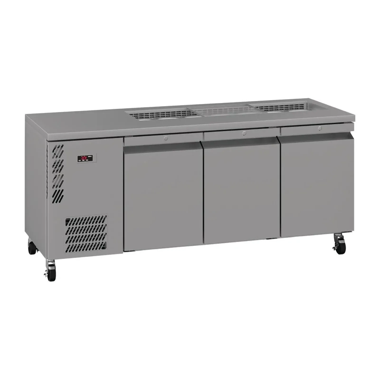 Williams HO3USSBA Opal BA - 3 Solid Door Counter Fridge, Blown Airwell