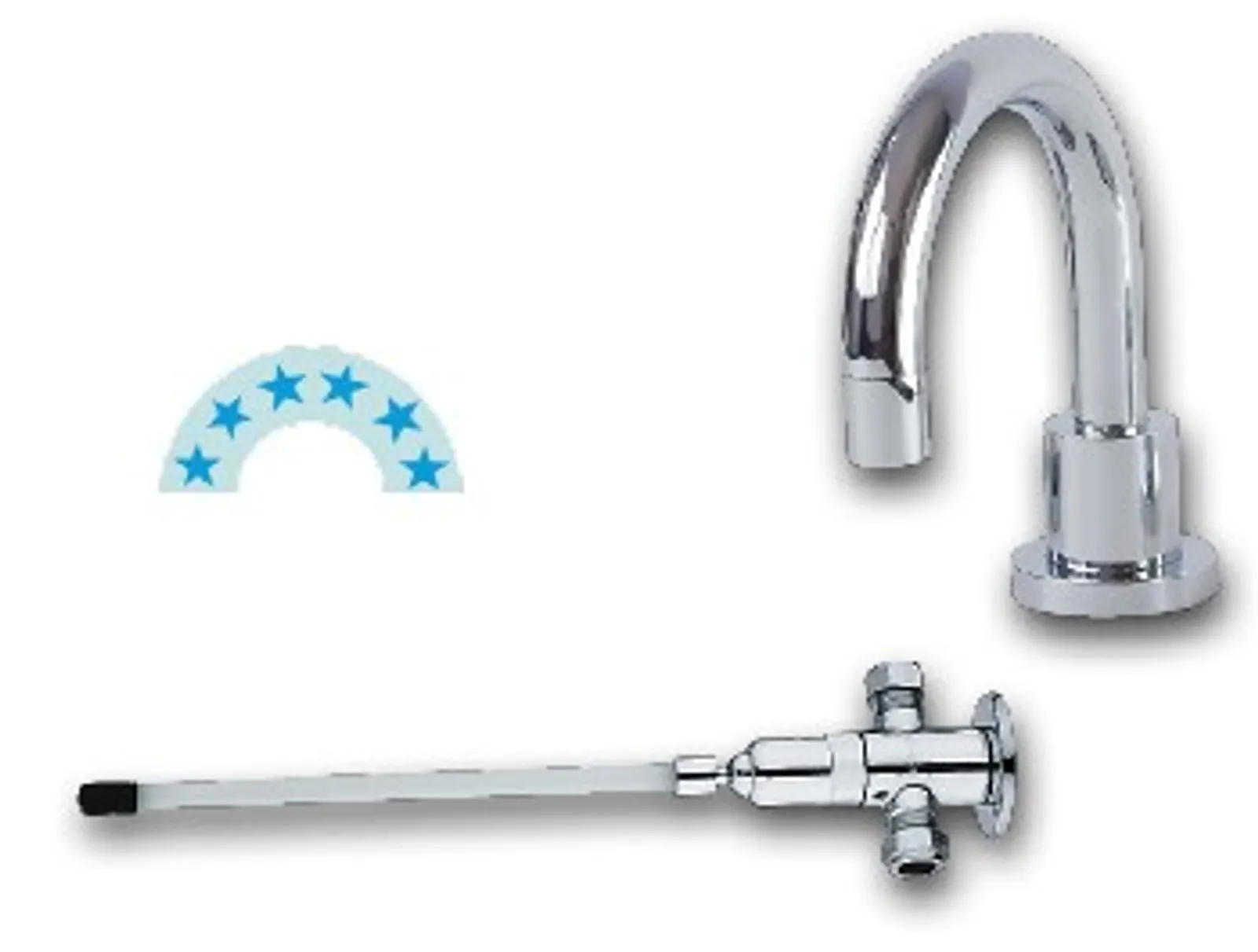 Jetstream JET780D Knee Operated Timer Basin Tap Set