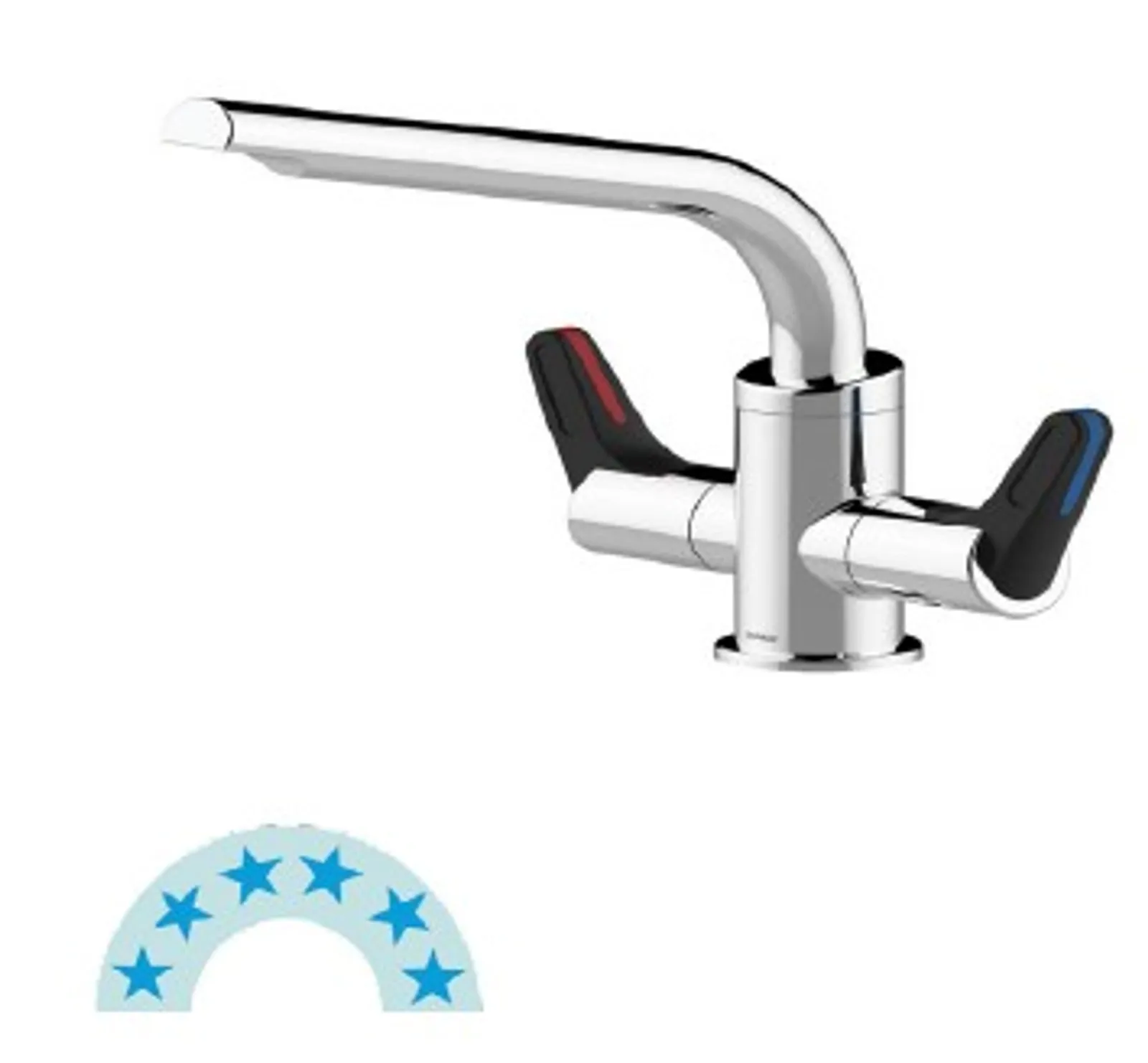 Yellow Tapware YW65220-6D W-Series Duel Sink Mixer