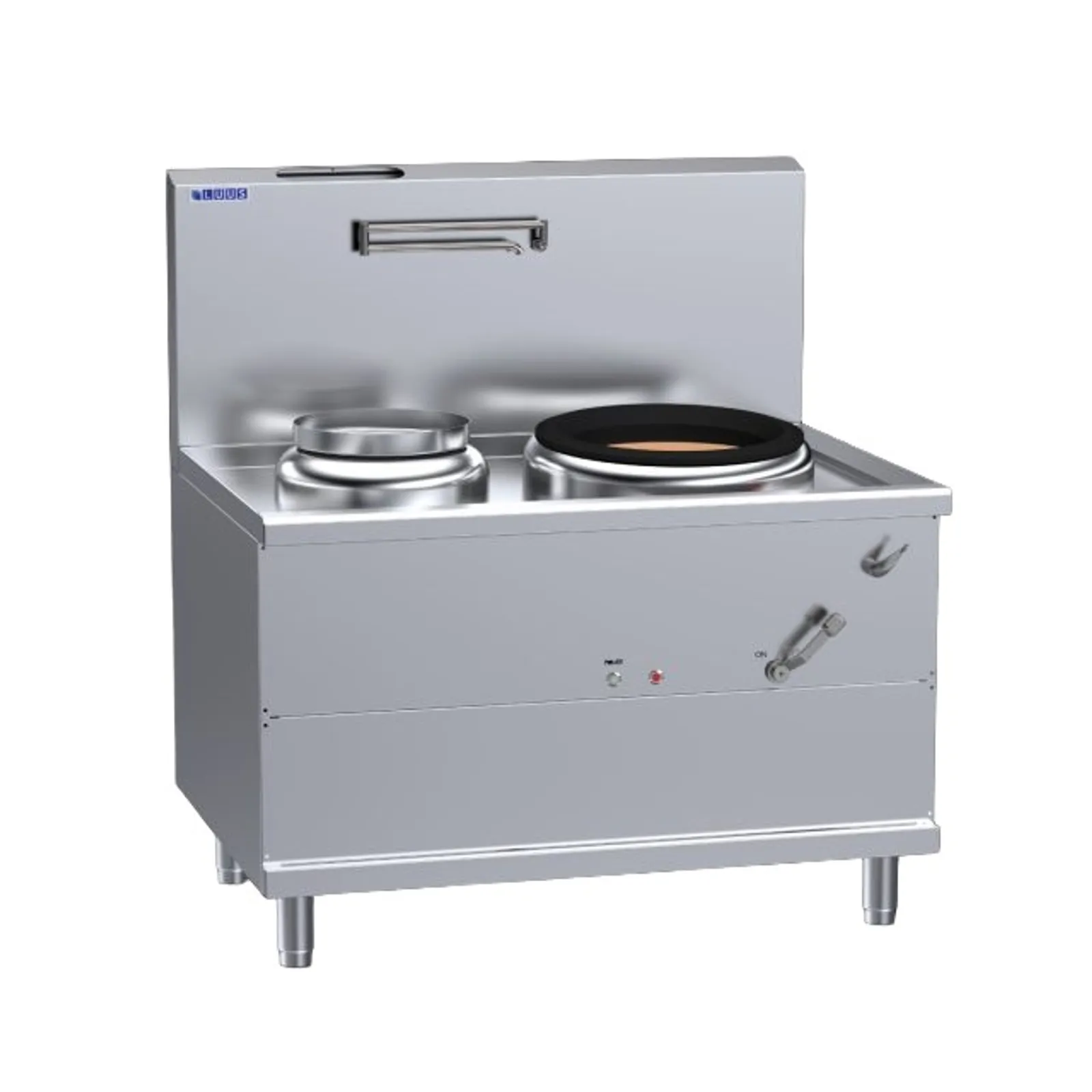 LUUS WV-1P1A Fo San Wok - 1 Side Pot & 1 Air-Blast Burner