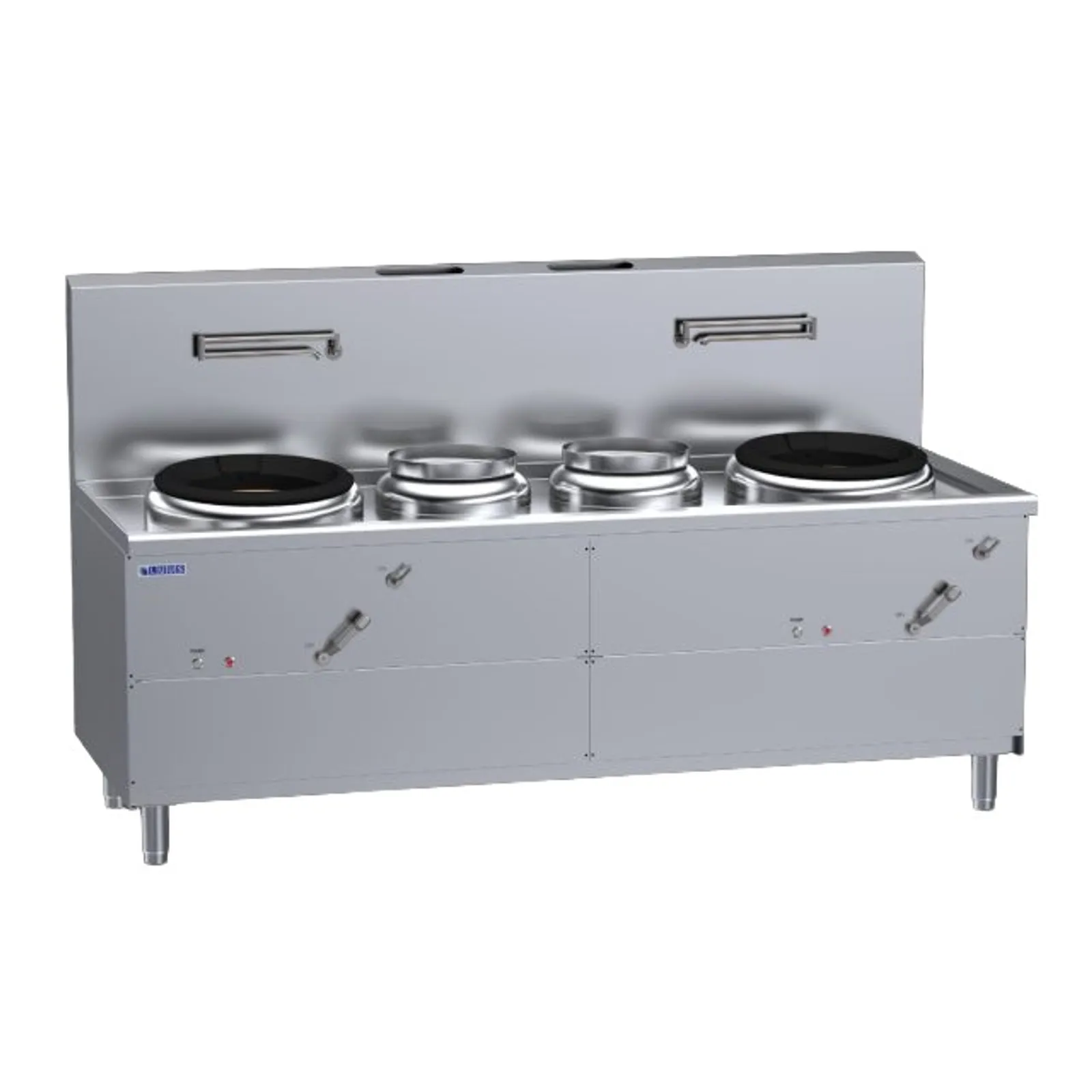 LUUS WV-1A2P1A Fo San Wok - 2 Air-Blast Burners & 2 Centre Pots