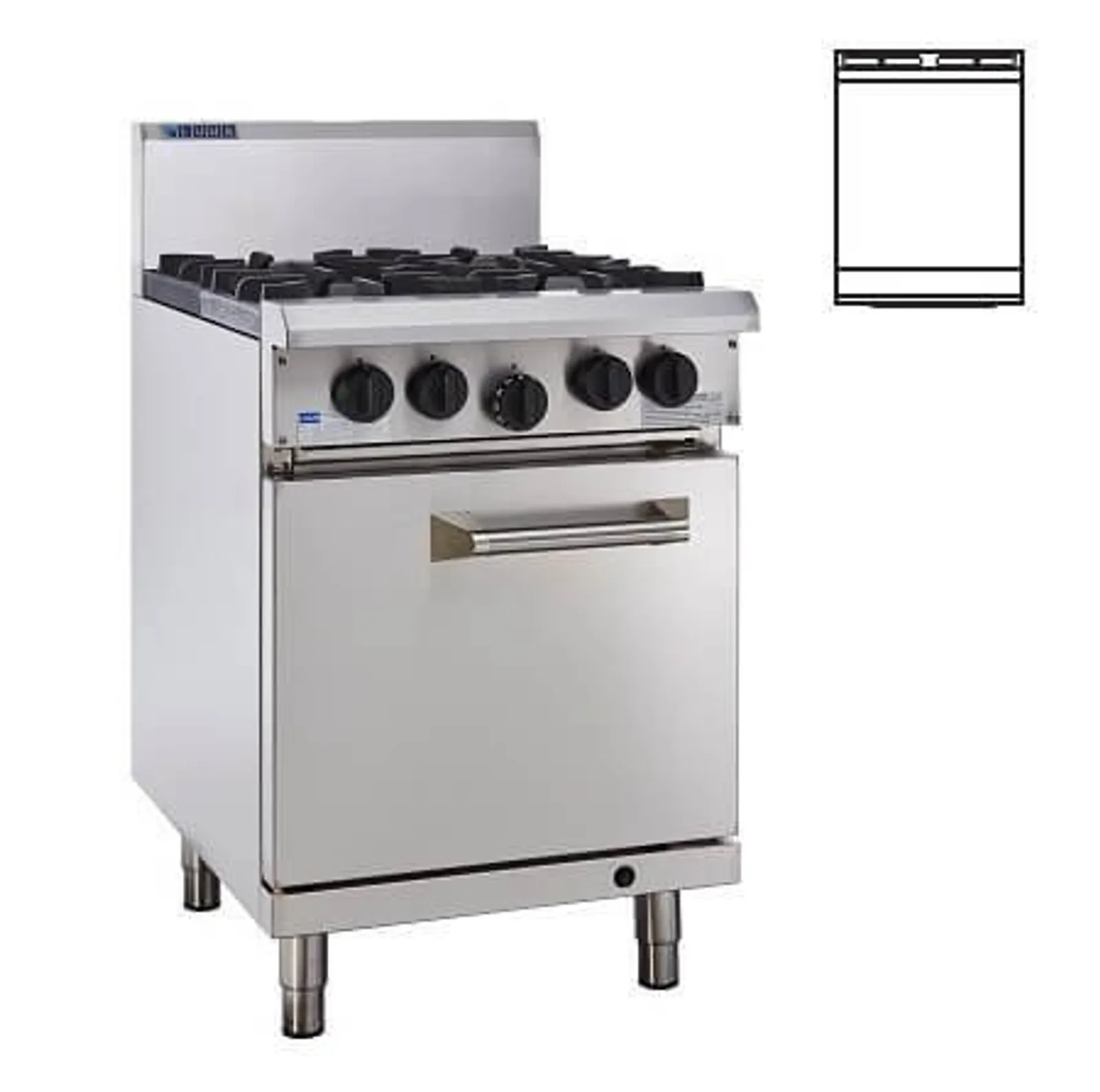 LUUS RS-6P - 600 Wide Griddle & Oven