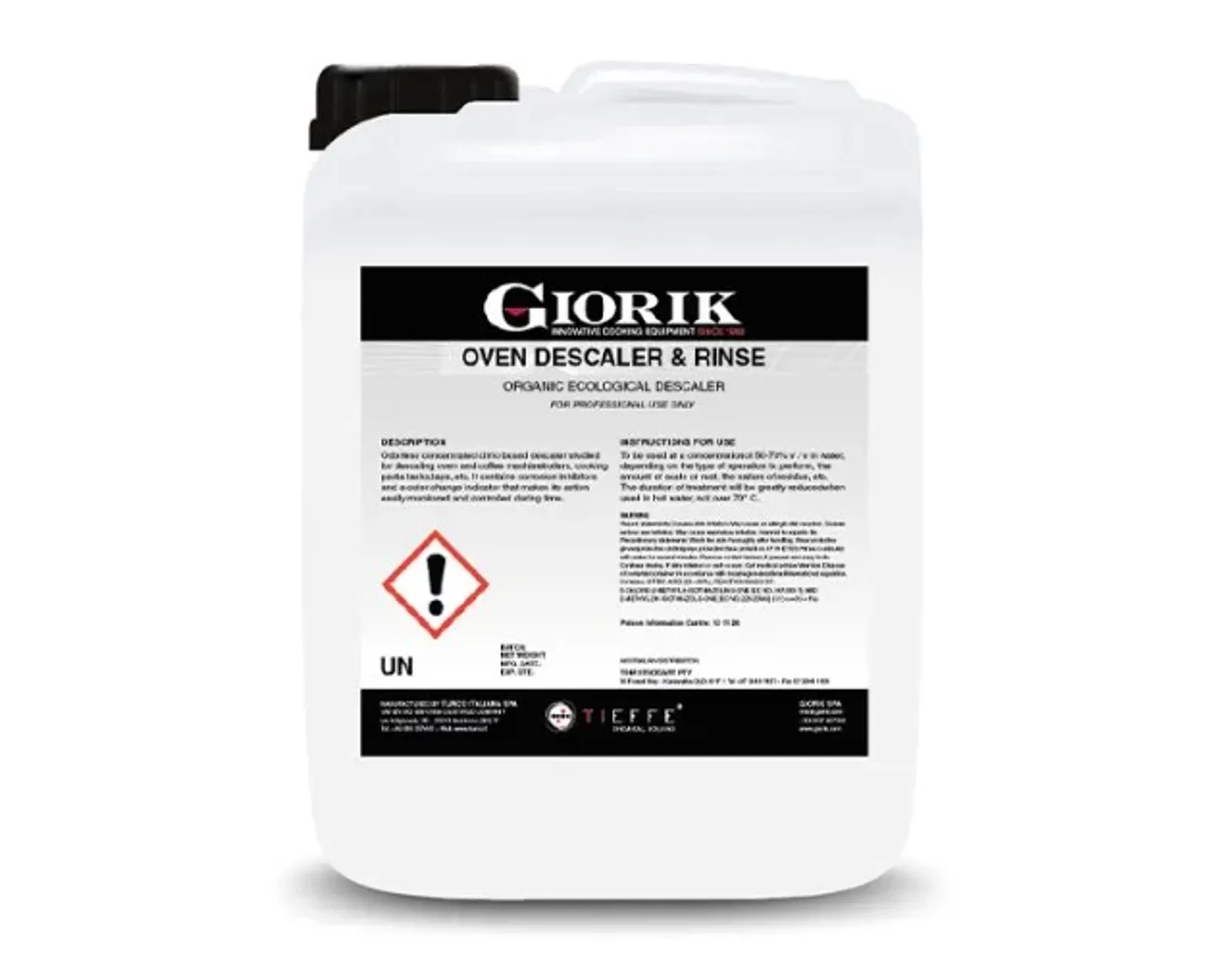 Giorik SPGI.7080533 - Liquid Descale & Rinse Aid - 3 x 5L Bottles