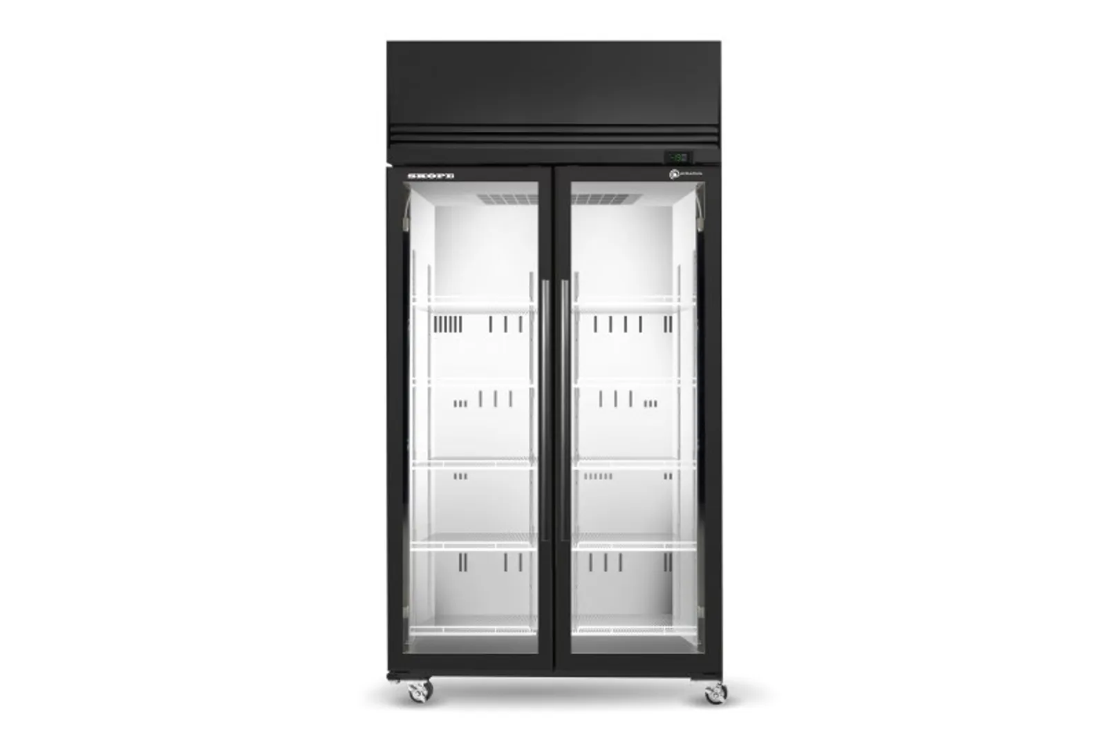 SKOPE SKFT1000N-A - 2 Glass Door Upright Display Freezer