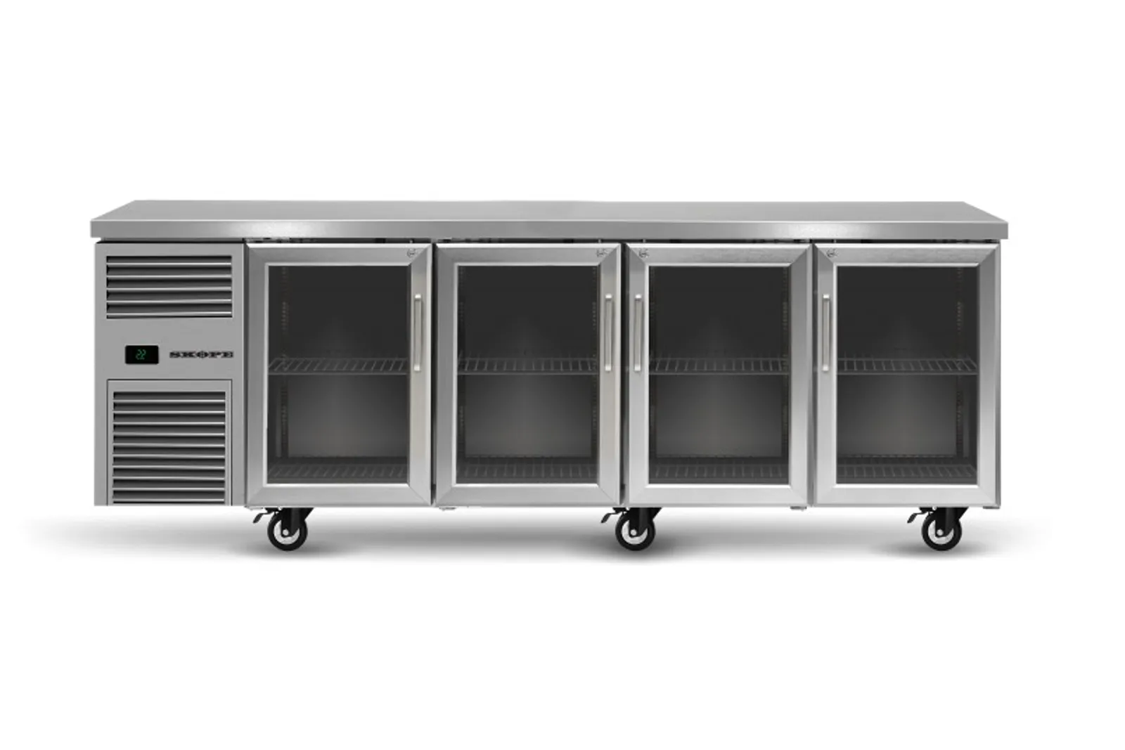 SKOPE RF7.UBR.4.GD ReFlex - 4 Glass Door Underbench GN 1/1 Compatible Fridge