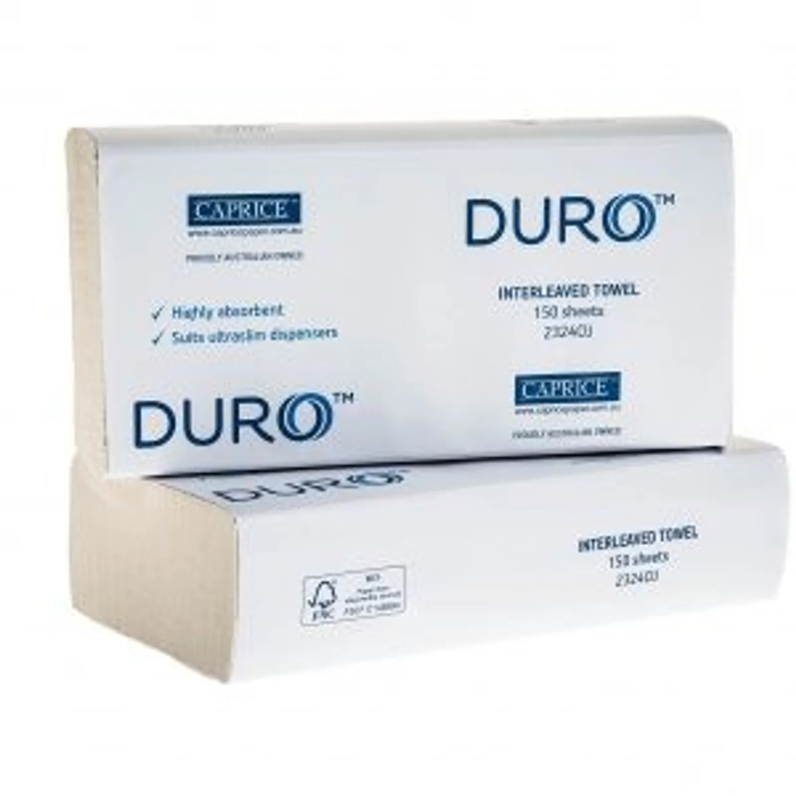 Duro 2324CU - Interleaved Hand Towel 24cm x 23cm 16pcs/carton