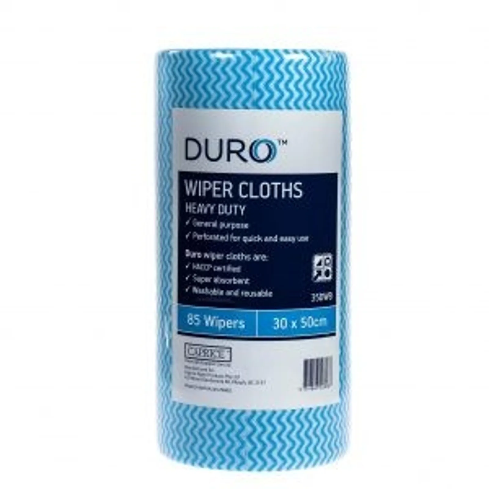 Duro 35DWB - Wiper Roll Heavy Duty Blue 50cm x 30cm, 4 rolls/carton