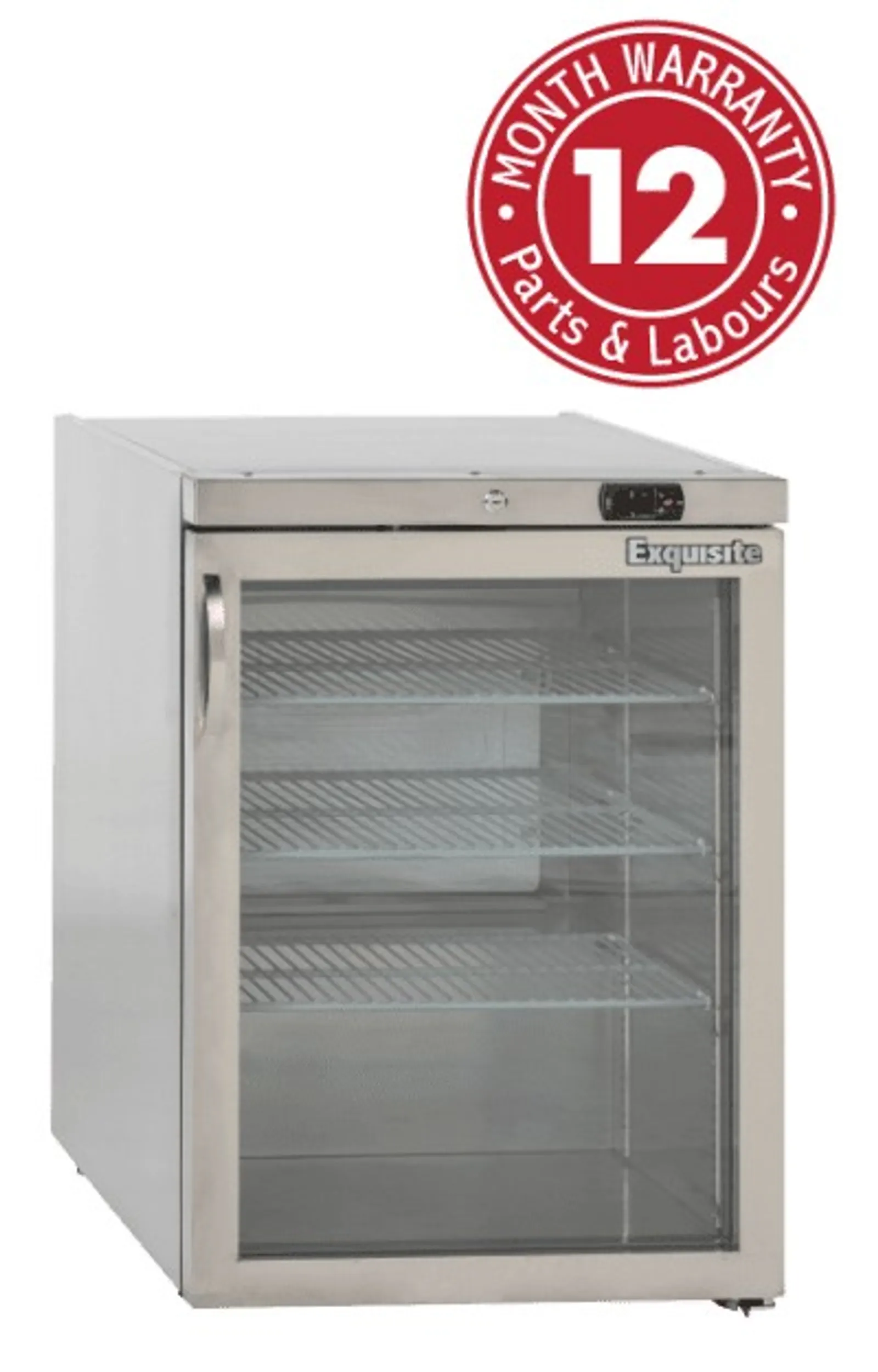 Exquisite MC200G - One Glass Door Underbench Fridge 140L