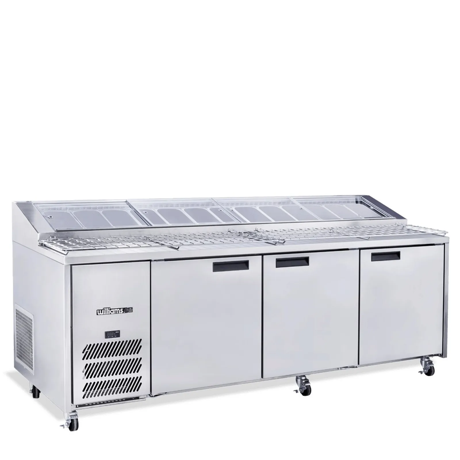 Williams HJ3PCBASS Jade PC - 3 Door Pizza Prep Counter Fridge, Stainless Steel