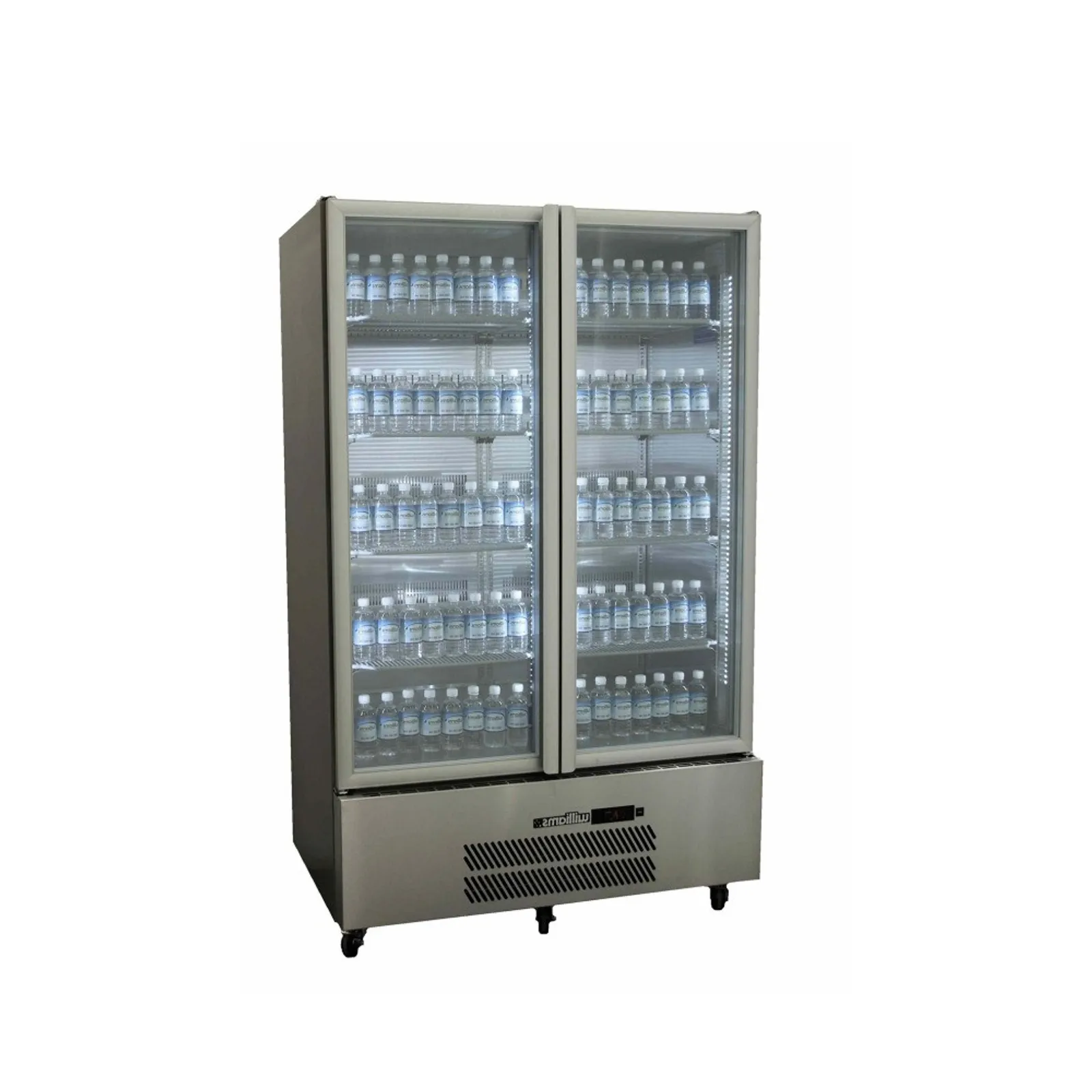 Williams HQS2GS Quartz Star - 2 Glass Door Upright Fridge, Stainless Steel
