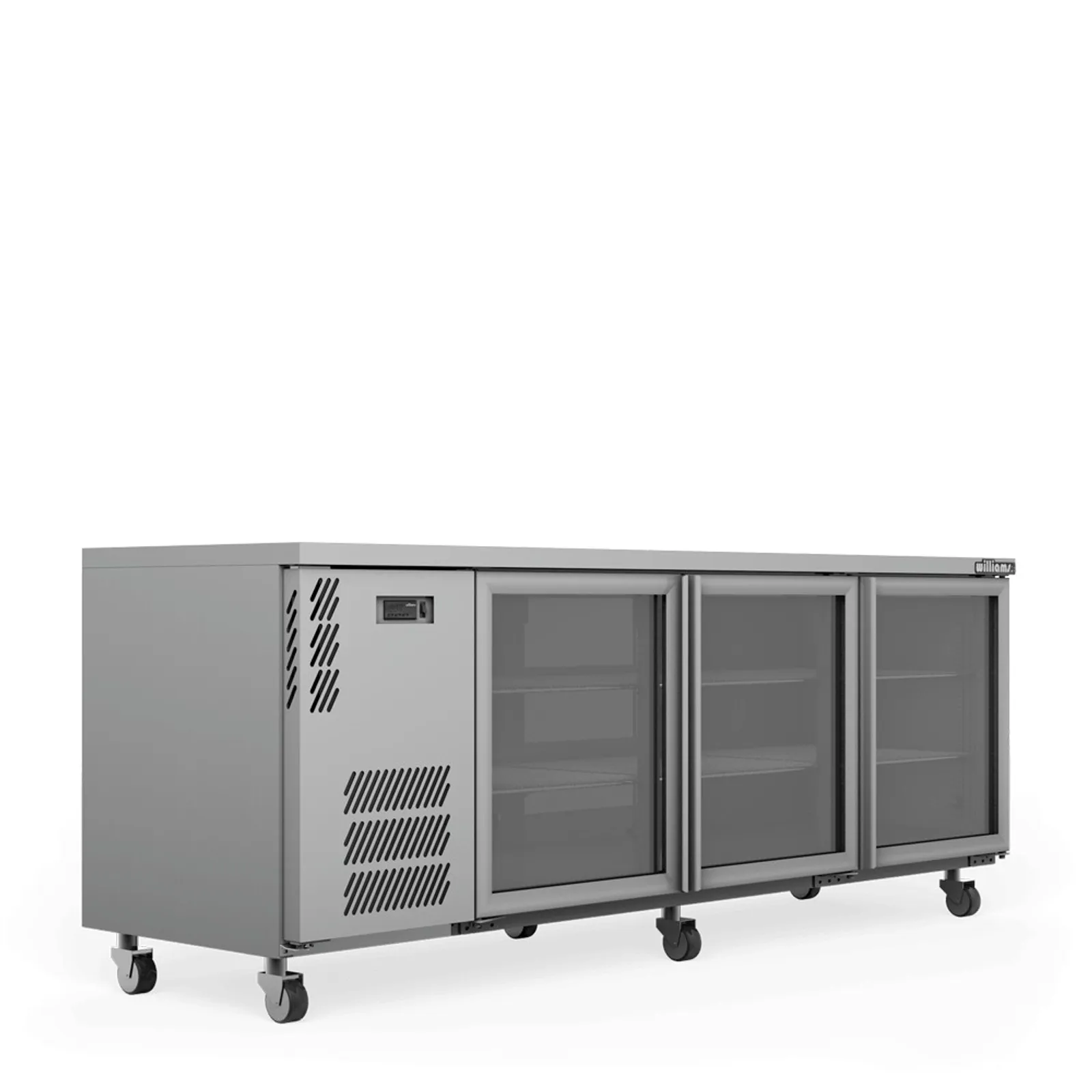 Williams HB3UGSHC Boronia - 3 Glass Door Back Bar Fridge, Stainless Steel