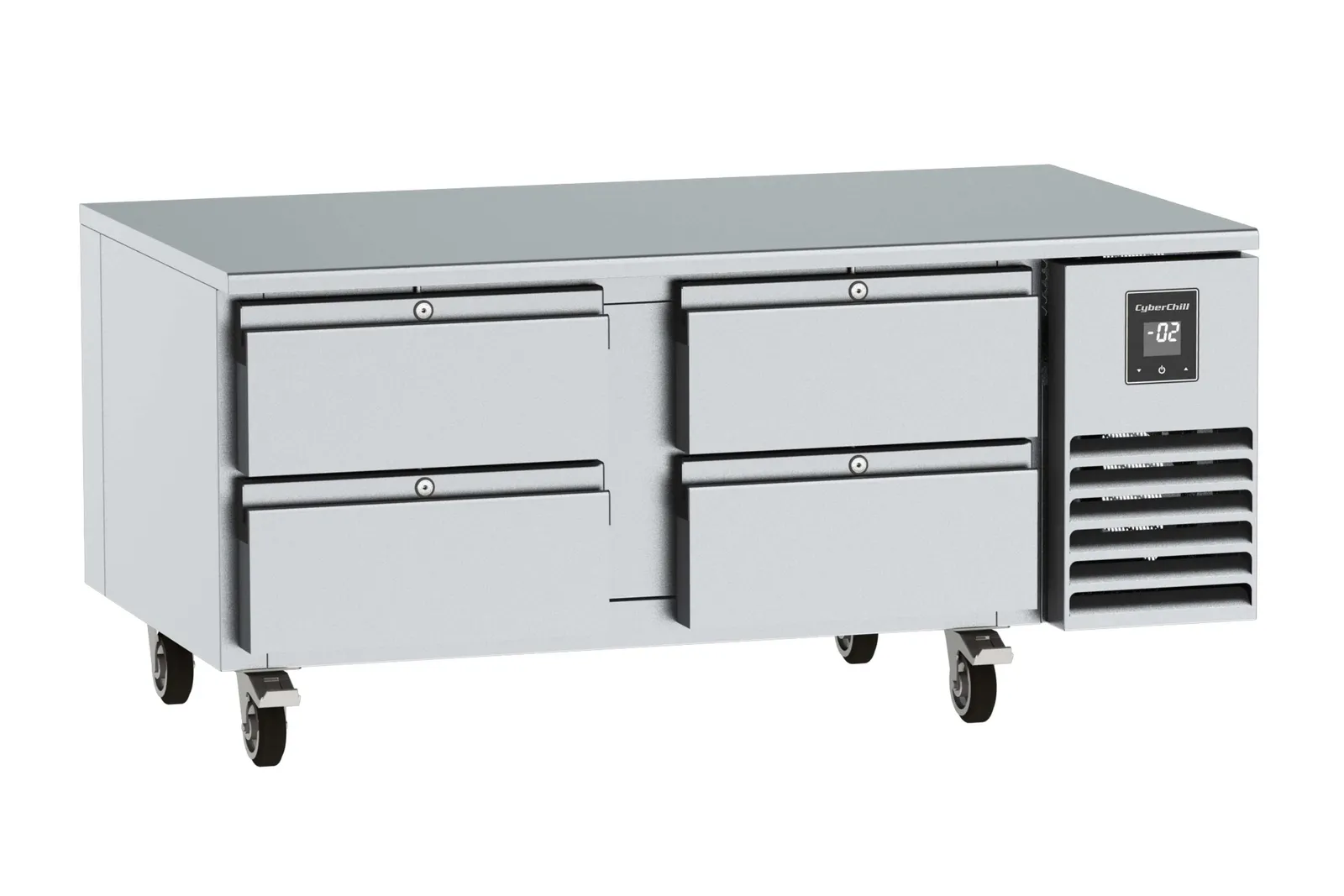 CyberChill HRBC411-HHR - 4 Drawer Remote Under Broiler Counter Chiller