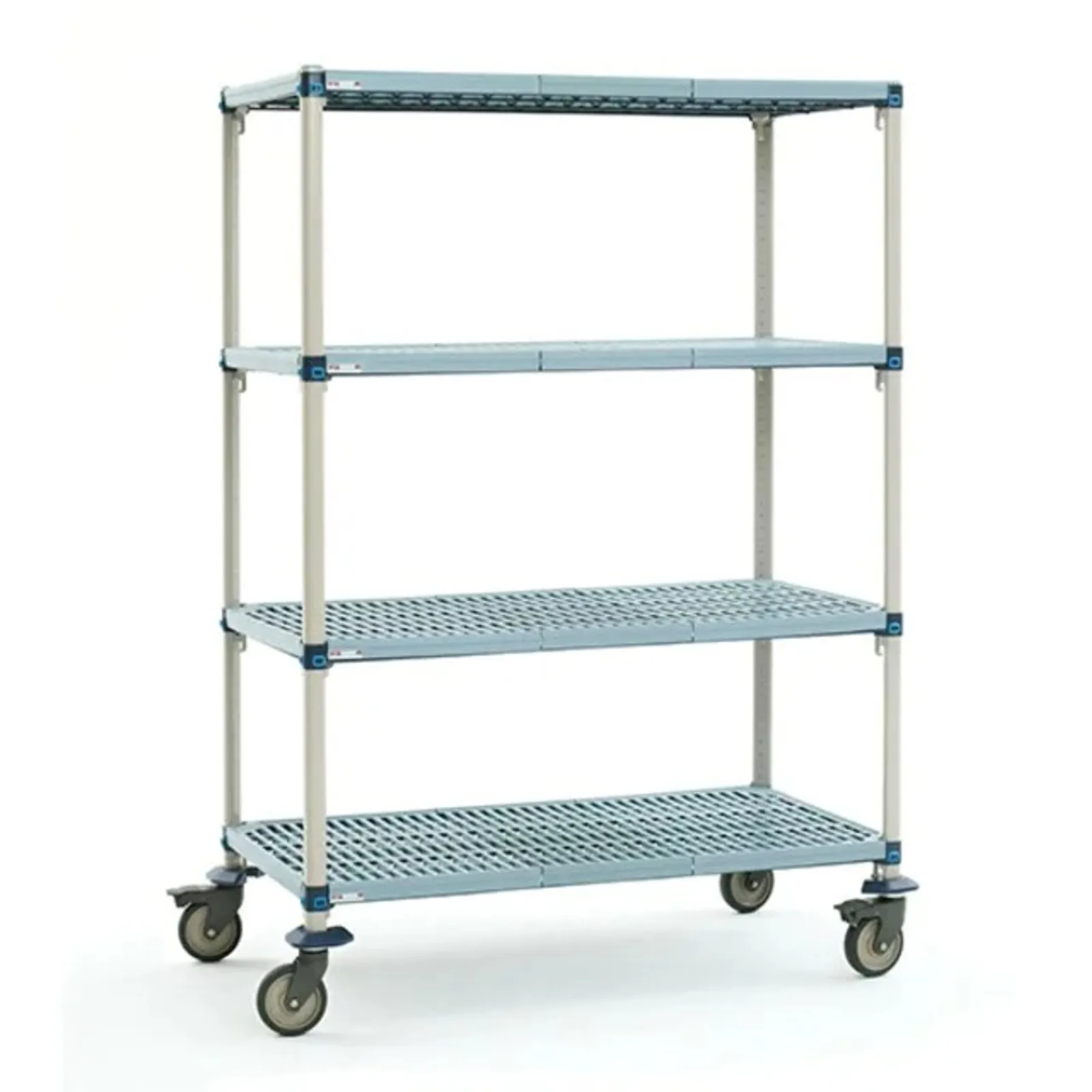 Metro MAXQ.M4T68 Max Q - Mobile 4 Tier Polymer Mat Shelving
