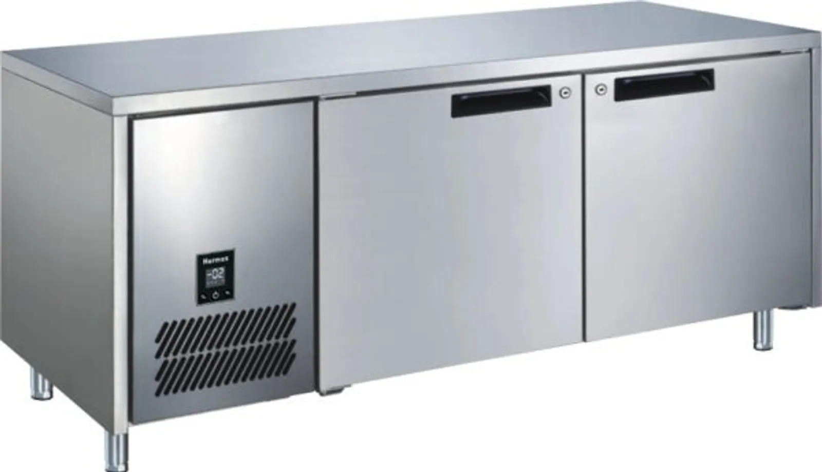 Glacian BCS61420 - 2 Door Slimline Steel Fridge