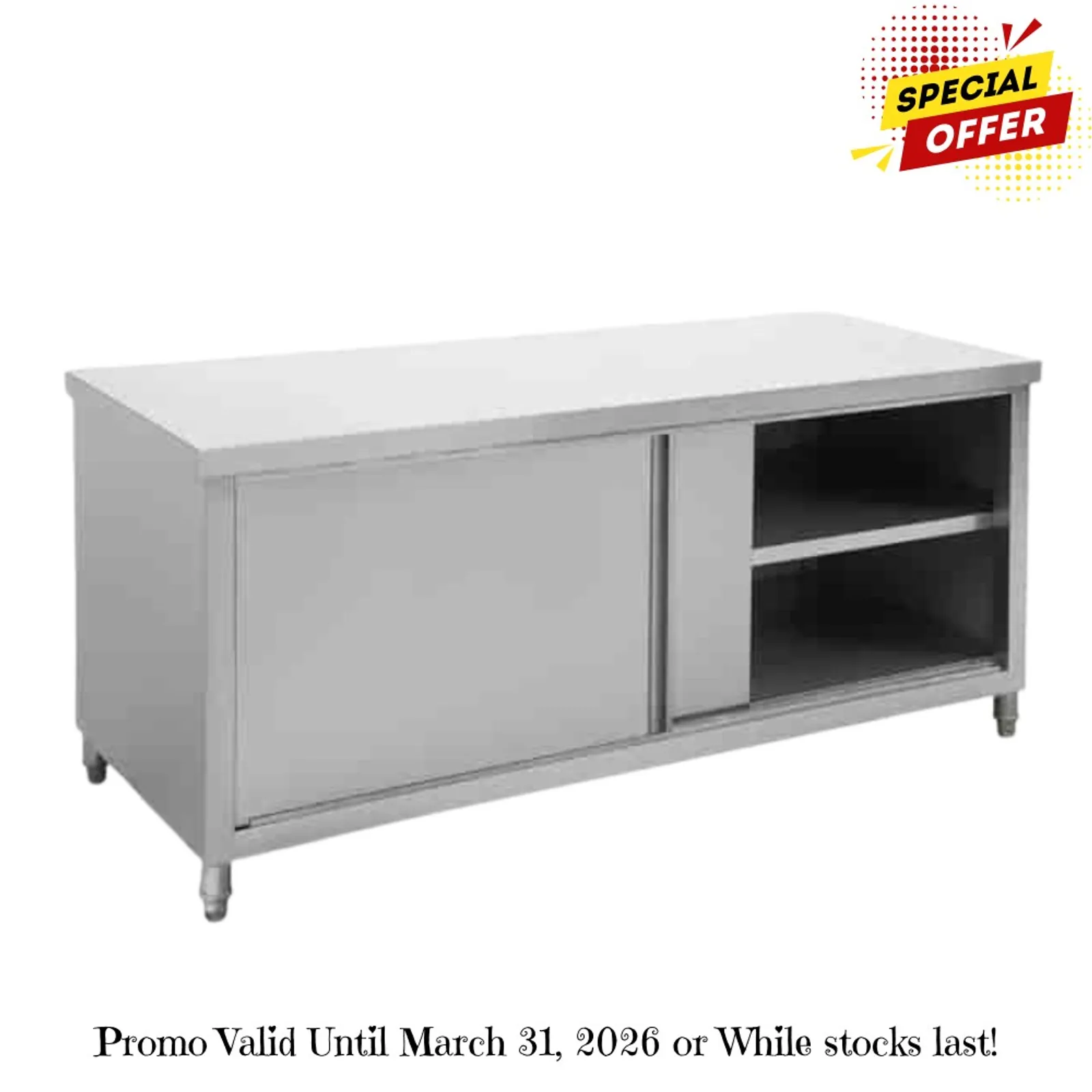 Modular System STHT6-1500-H - Kitchen Tidy Pass-Thru Workbench Cabinet 1500mm