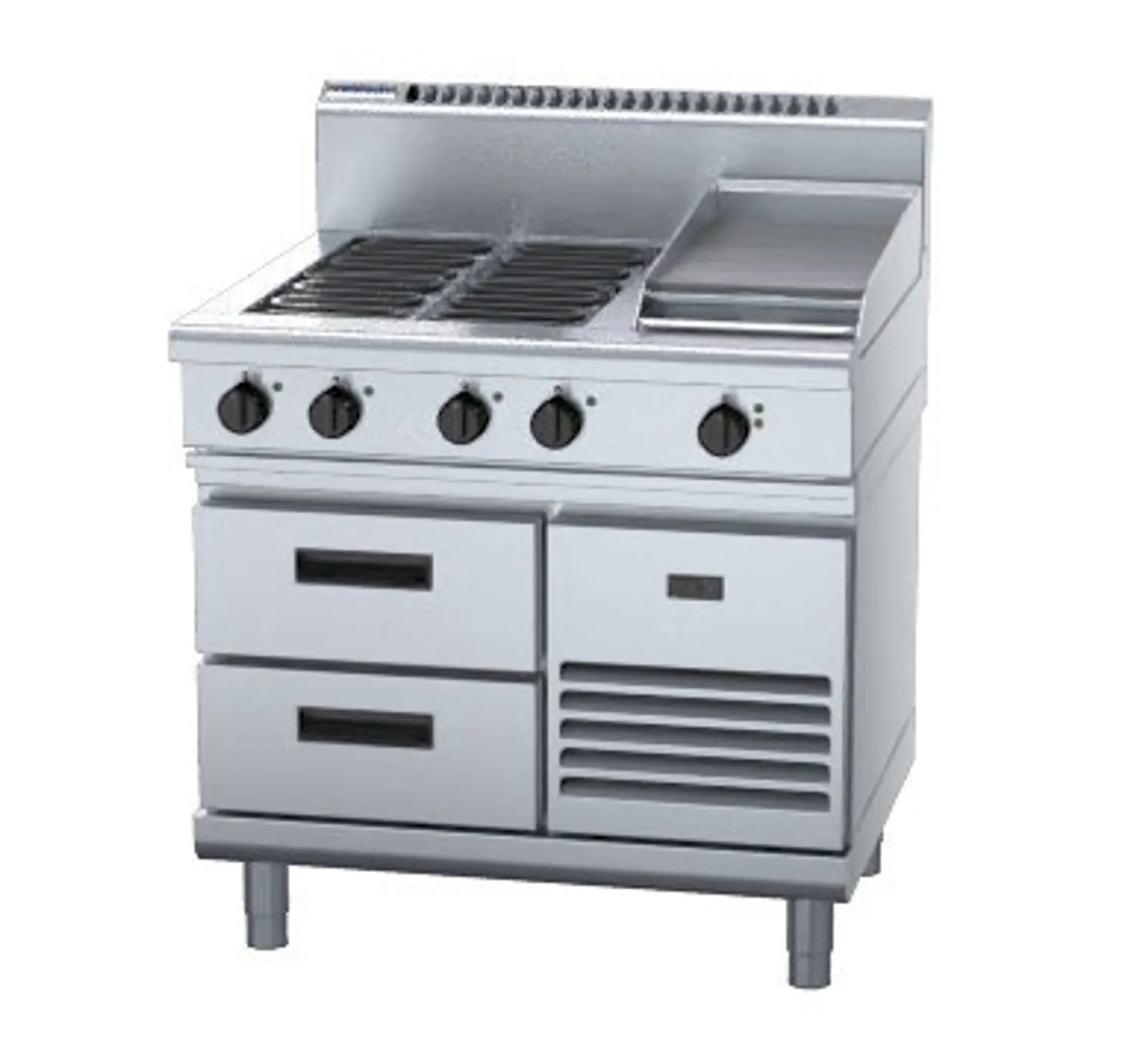 Waldorf 800 Series RN8603E-RB - 900mm Electric Cooktop Refrigerated Base