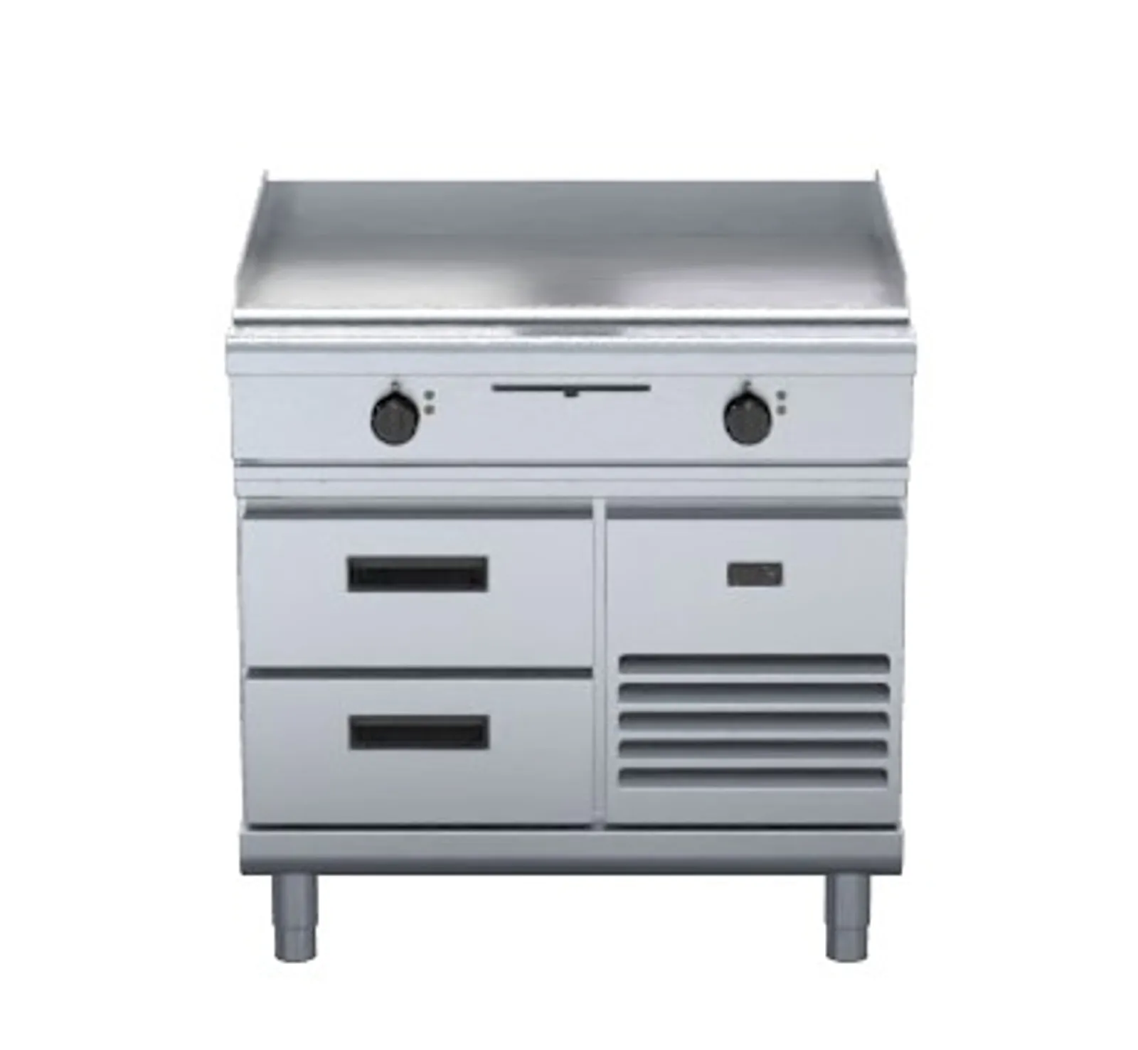 Waldorf 800 Series GPL8900E-RB - 900mm Electric Griddle Low Back Version Refrigerated Base