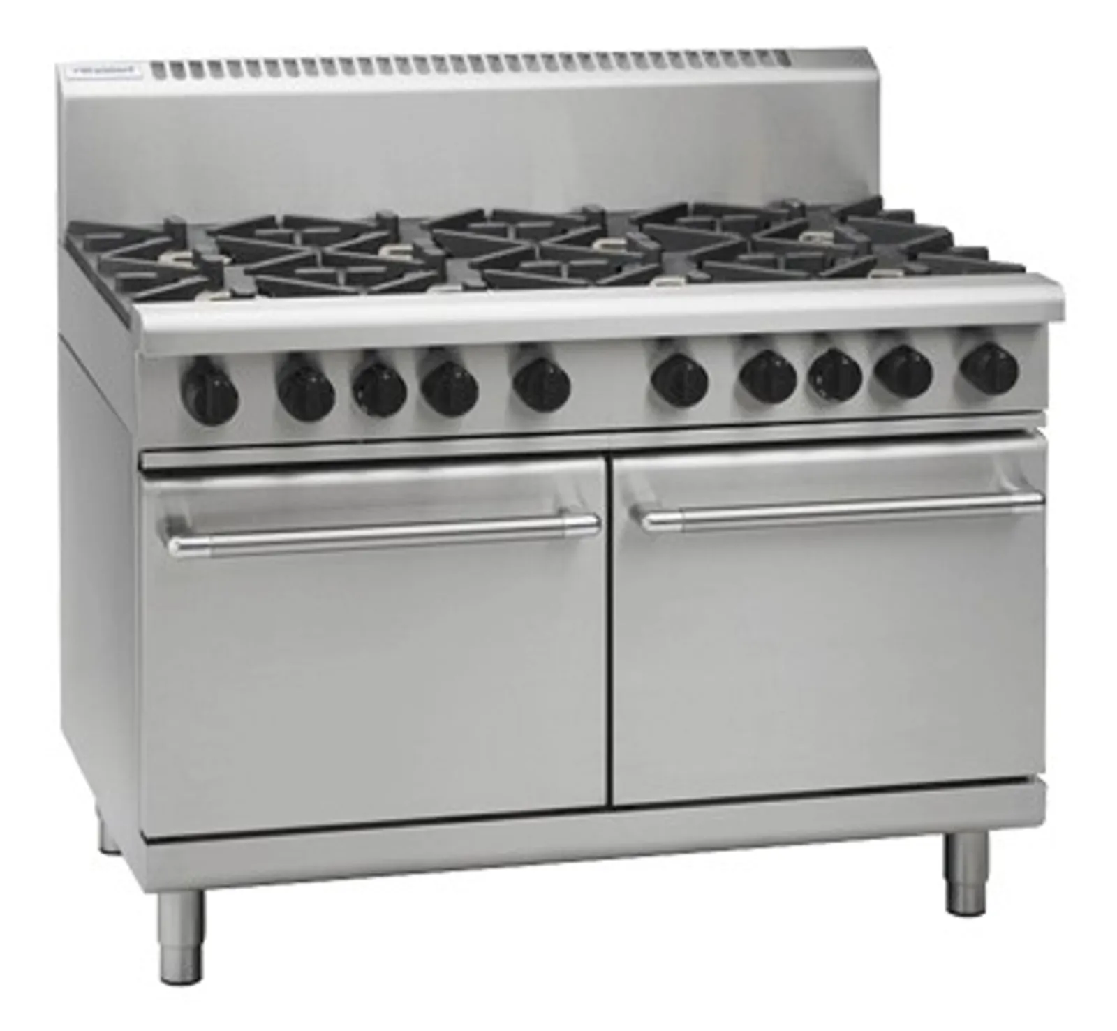 Waldorf 800 Series RNL8823G - 1200mm Gas Range Double Static Oven, 6 Burner 300mm Griddle Plate Low Back Version