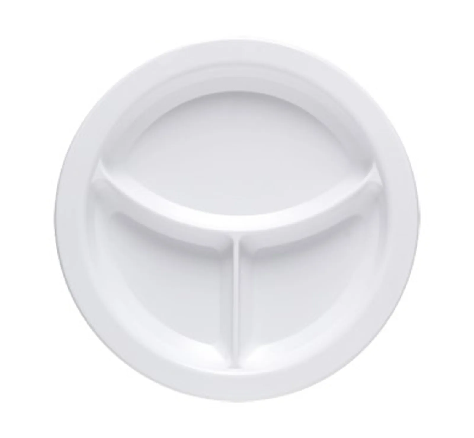 Aladdin Temp-Rite J420 - 9" / 230mm Round Entre Plate - 3 Cavity - White