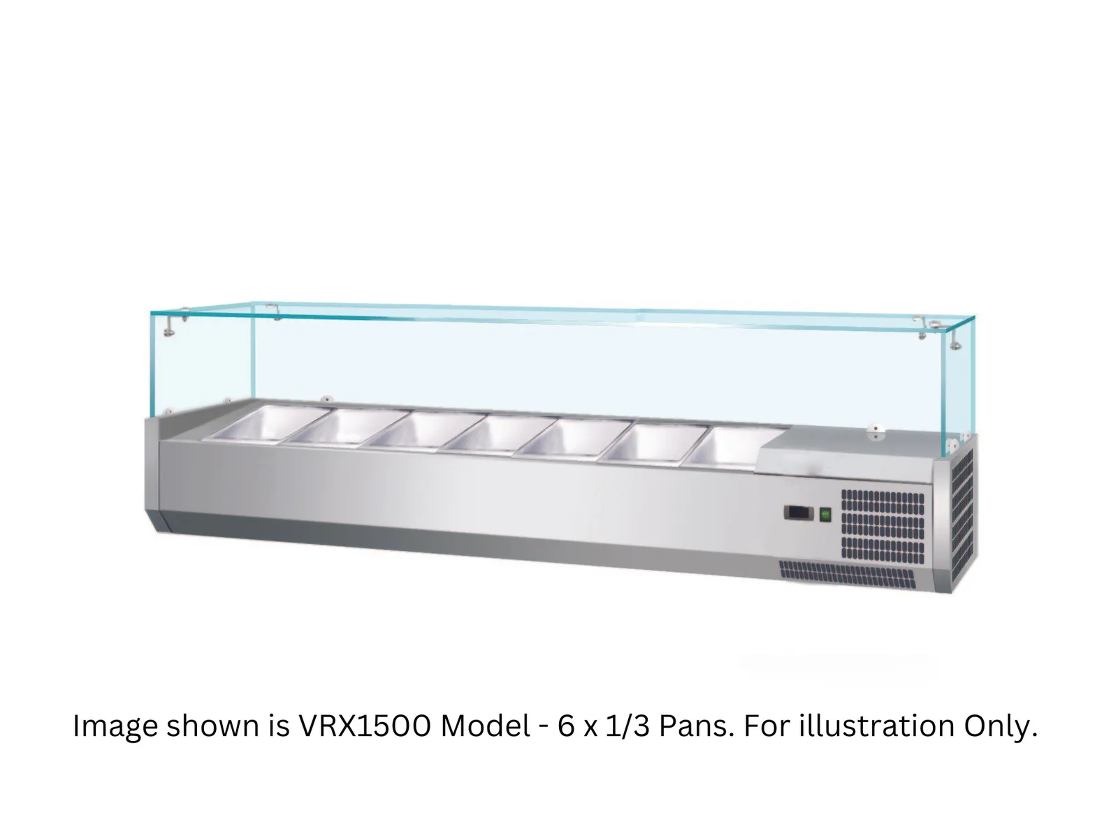 Anvil VRX1800 - Refrigerated Glass Canopy Ingredient Unit