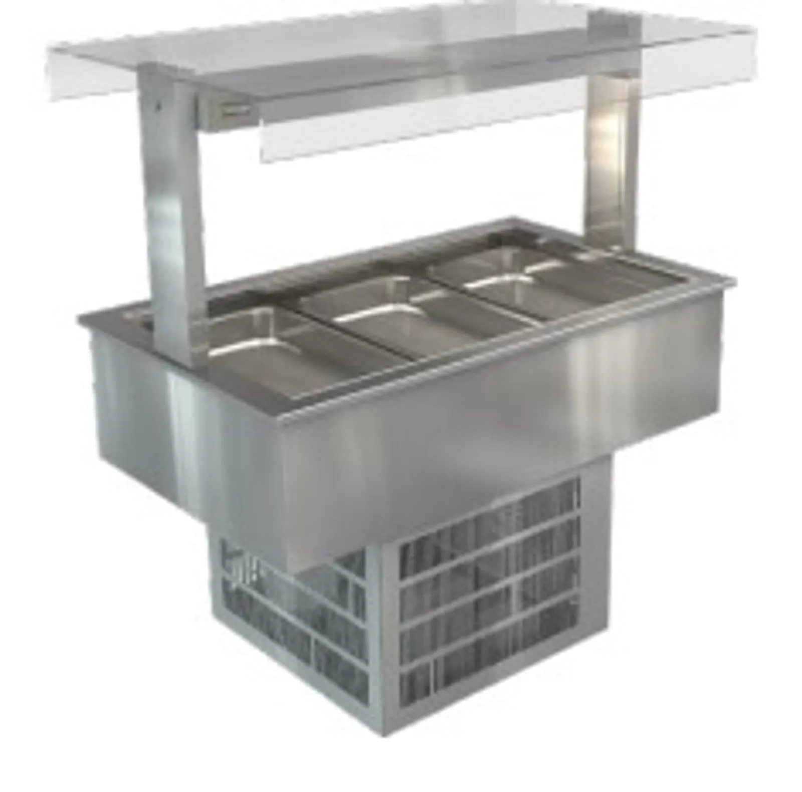 Cossiga LSRF3-FT - Chilled Well - Flat Top Sneeze Guard 1145mm