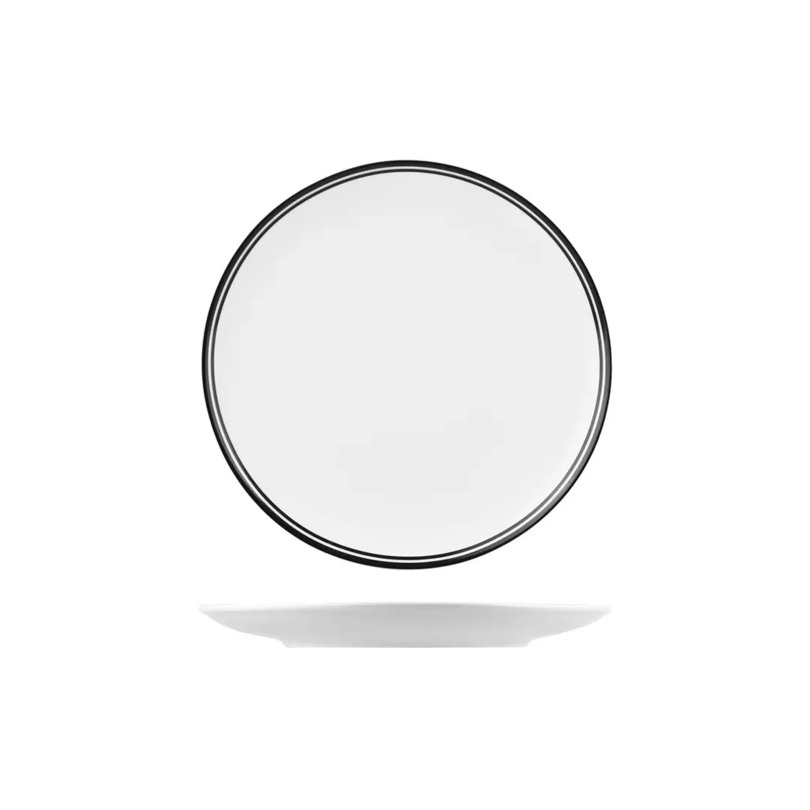 Rak Porcelain NPR24-BK Nano Cru Black - Round Coupe Plate 240mm