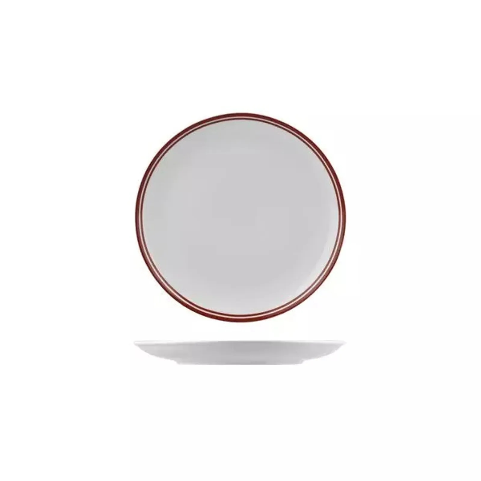 Rak Porcelain NPR21-R Nano Cru Red - Round Coupe Plate 210mm