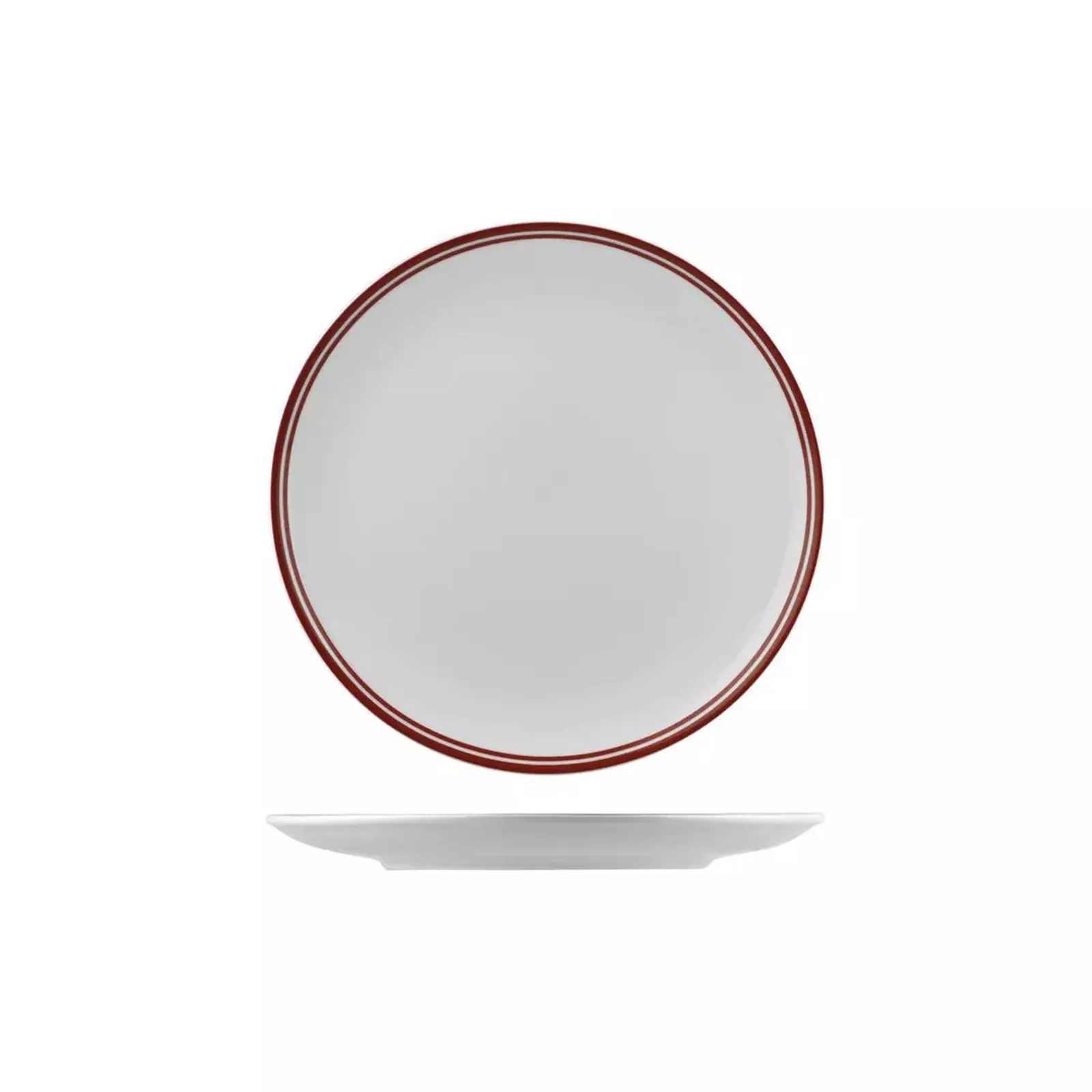 Rak Porcelain NPR24-R Nano Cru Red - Round Coupe Plate 240mm