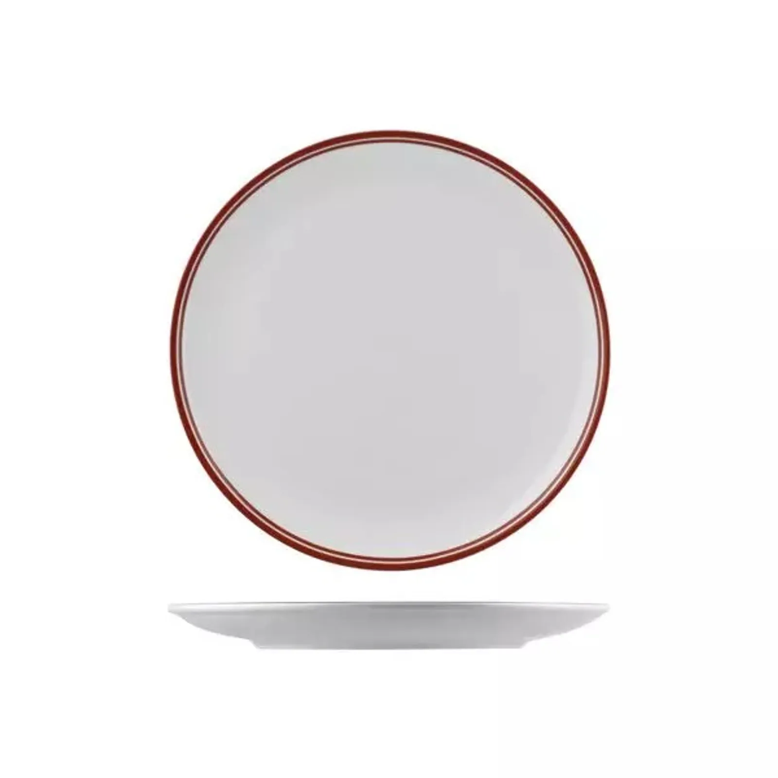 Rak Porcelain NPR27-R Nano Cru Red - Round Coupe Plate 270mm