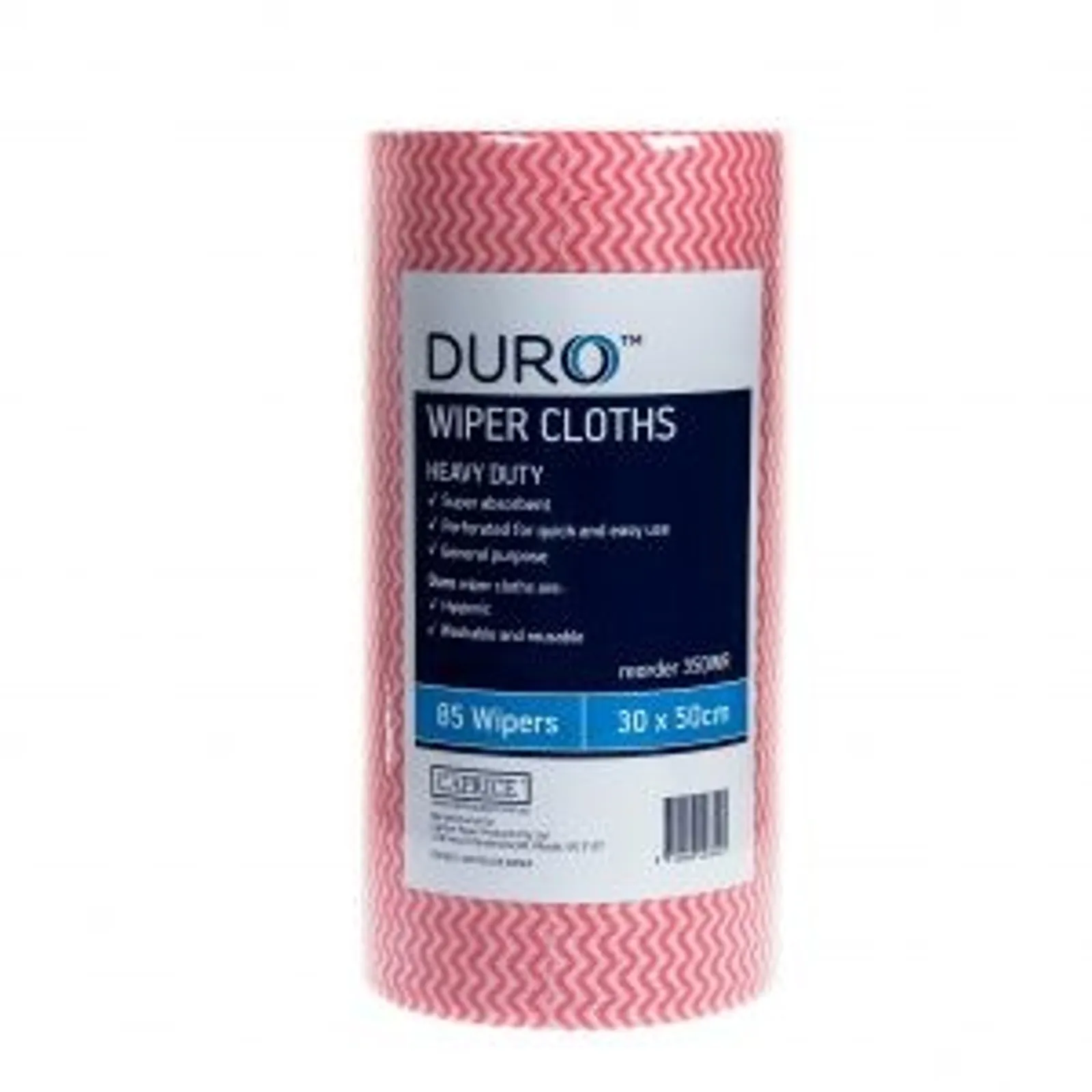 Duro 35DWR Roll - Wiper Roll Heavy Duty Red 50cm x 30cm, 4 rolls/carton