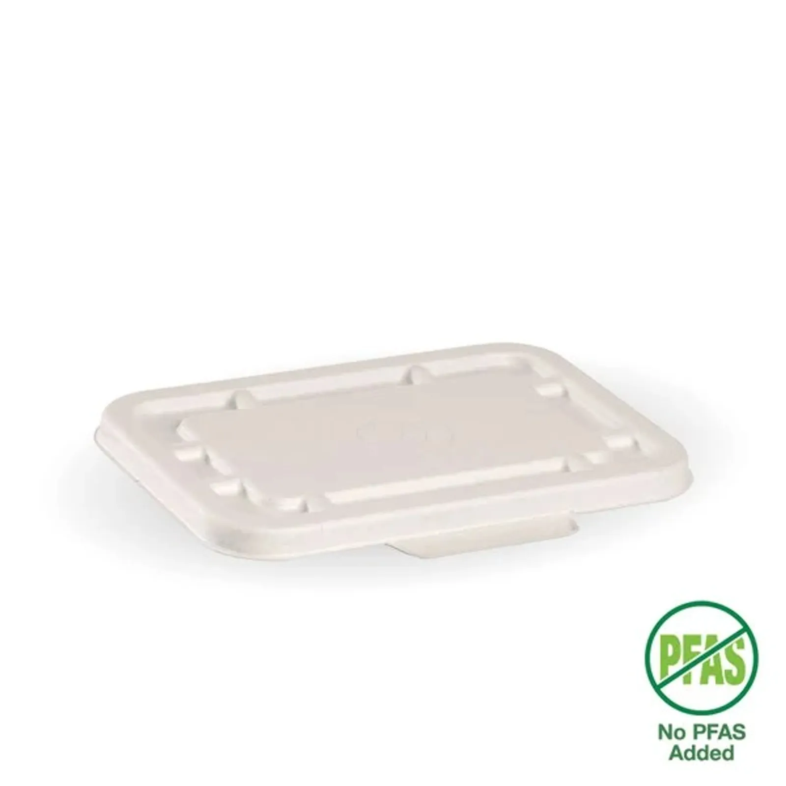 BioPak B-LBL-W-SMALL - 500ml & 600ml White Plant Fibre Takeaway Lid