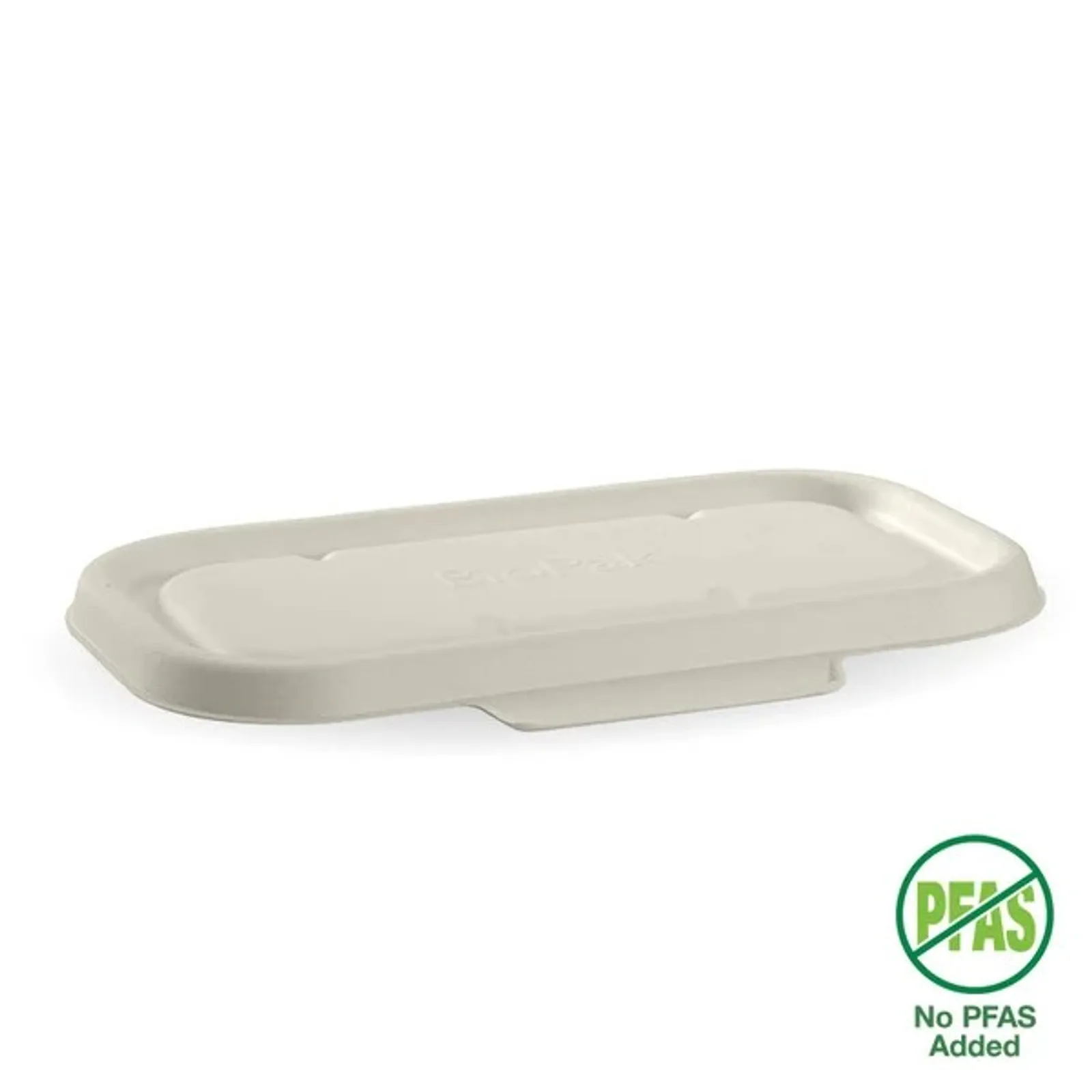 BioPak B-LBL-W - 750 & 1,000ml White Plant Fibre Takeaway Lid