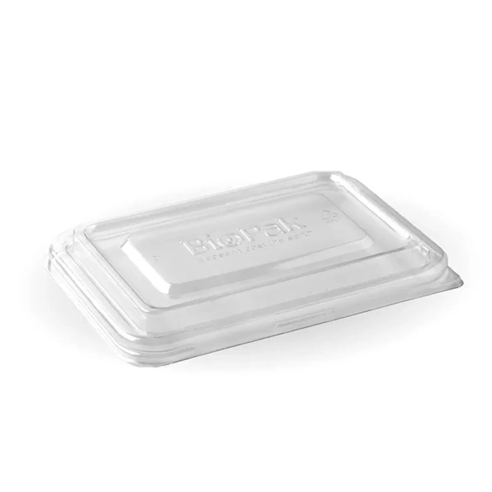BioPak B-LBL-RPET(D) - 750 & 1,000ml Clear RPET Takeaway Lid