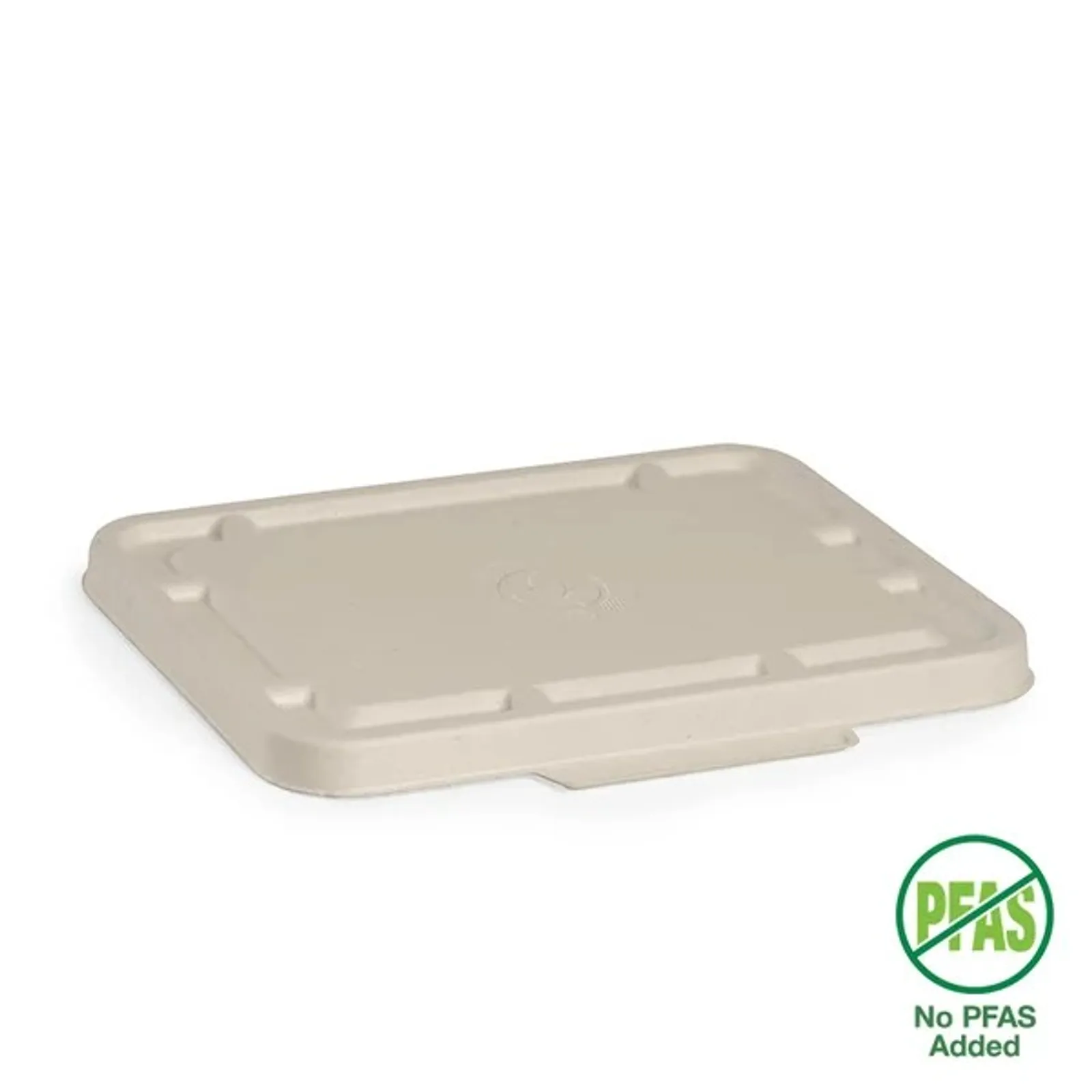 BioPak B-LBL-2/3C-N - 2 & 3-Compartment Natural Plant Fibre BioCane Takeaway Lid