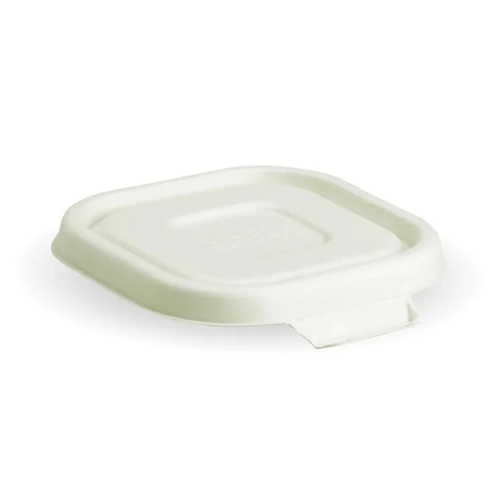 BioPak B-SLBL-W - 280-630ml White Plant Fibre Takeaway Lid