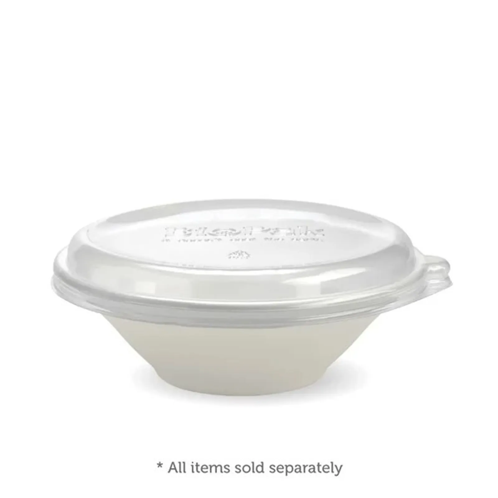 BioPak B-BL-32 - 940ml / 32oz White Plant Fibre BioBowl