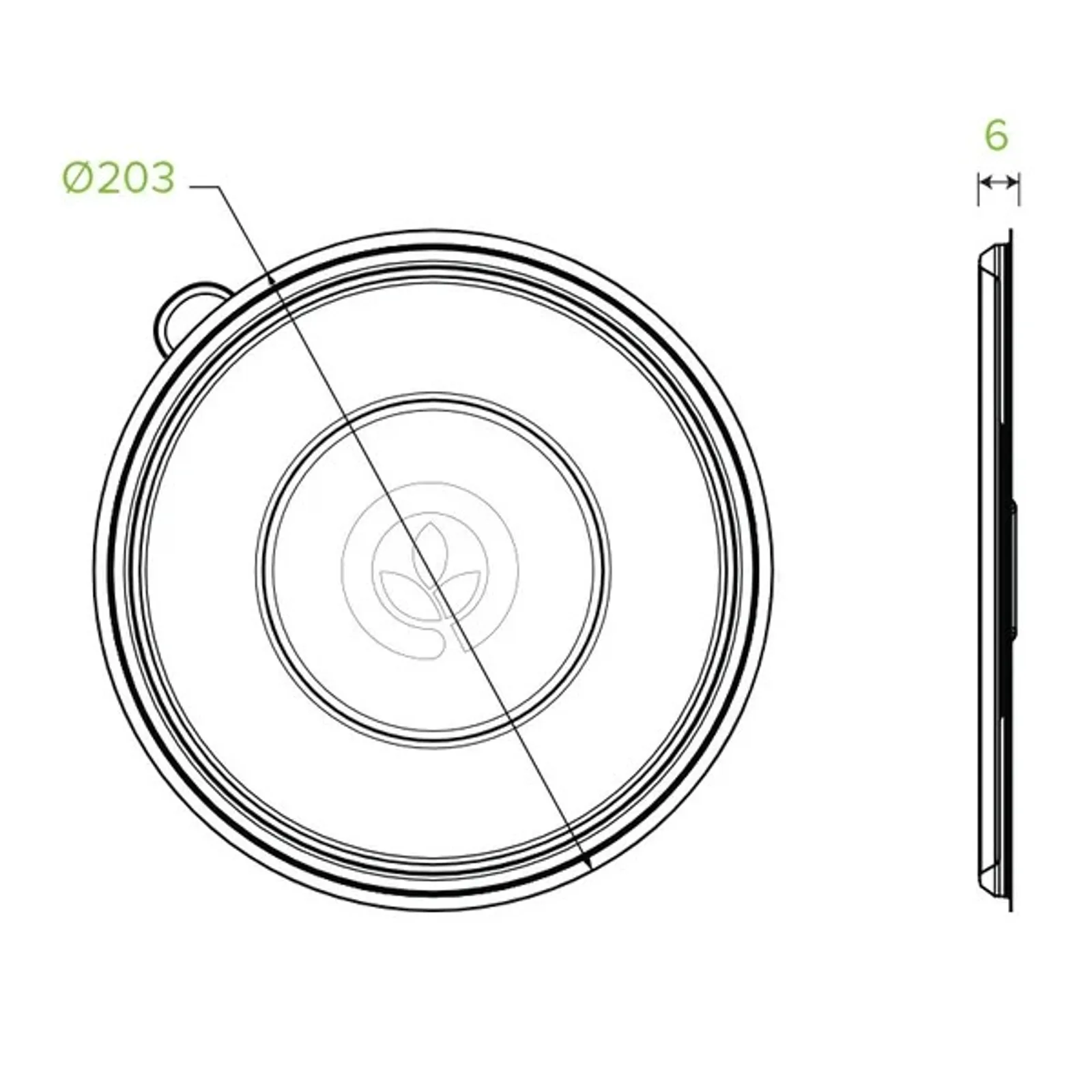 BioPak B-BLL-PP - 800-1,420ml / 24-48oz Clear PP BioBowl Lid