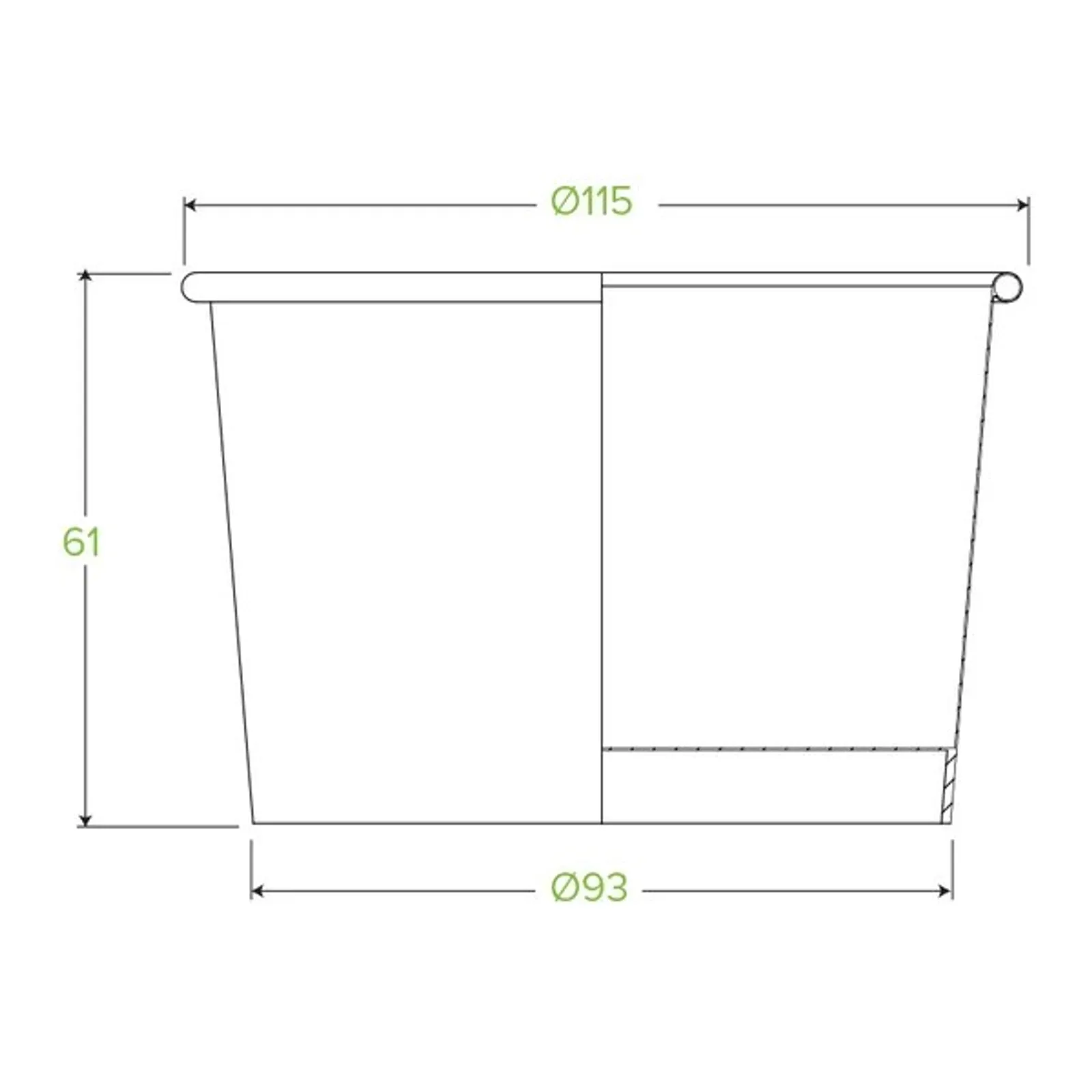 BioPak BSC-12 - 430ml / 12oz White BioBowl
