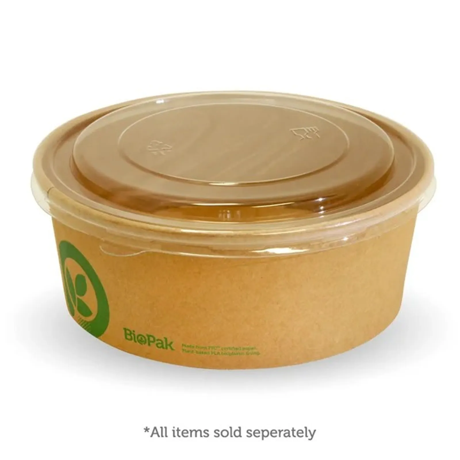BioPak BB-BL-EXTRA-LARGE - 1,300ml Extra Large Kraft BioBowl